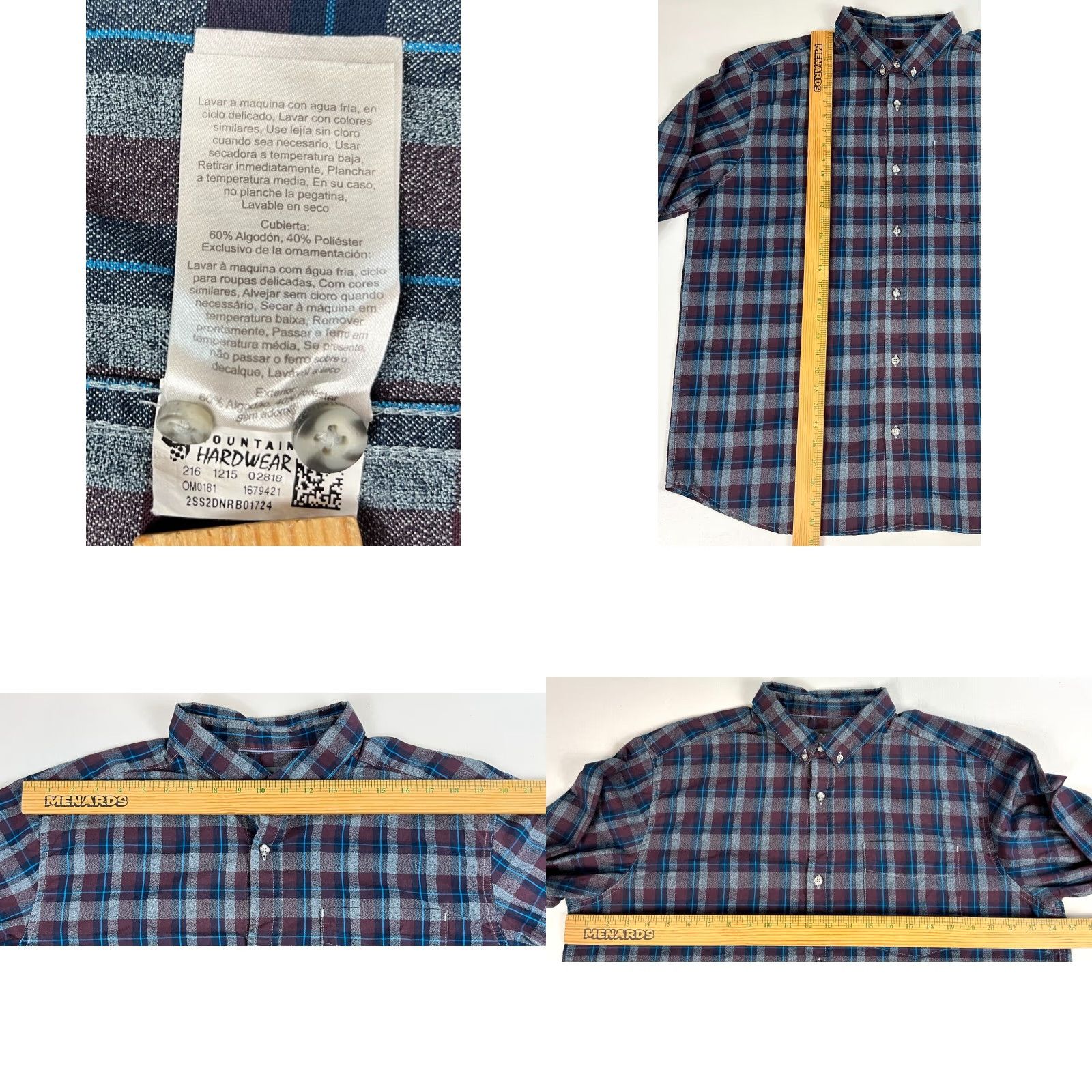 Mountain Hardwear VINTAGE Mountain Hardwear Button-Down Flannel Shirt Plaid XL Mens Size US XL / EU 56 / 4 - 8 Thumbnail
