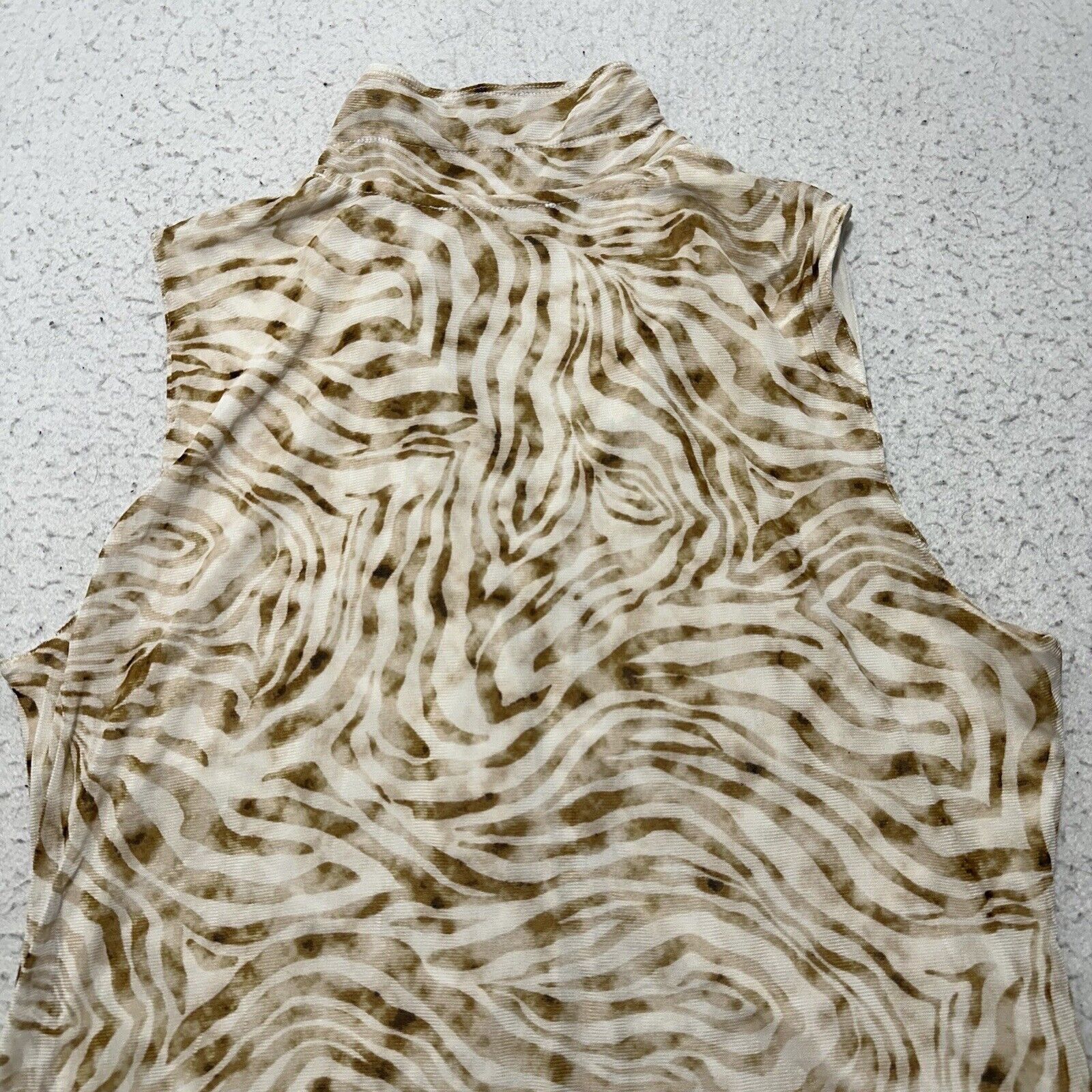 Other Jane Delancy Large Button Down Blouse Animal Print Tank Top Size L / US 10 / IT 46 - 12 Thumbnail