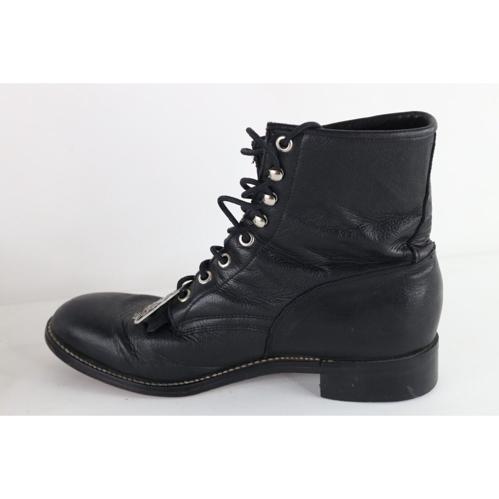 Vintage Vintage 90s Streetwear Fringed Heart Flower Metal Boots Size US 6 / IT 36 - 7 Thumbnail