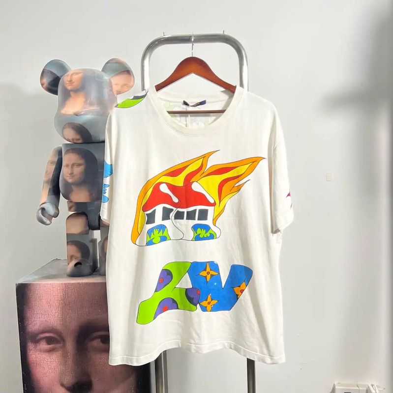 Louis Vuitton Louis Vuitton Men's White Cotton T-Shirt 0089 Size US M / EU 48-50 / 2 - 1 Thumbnail