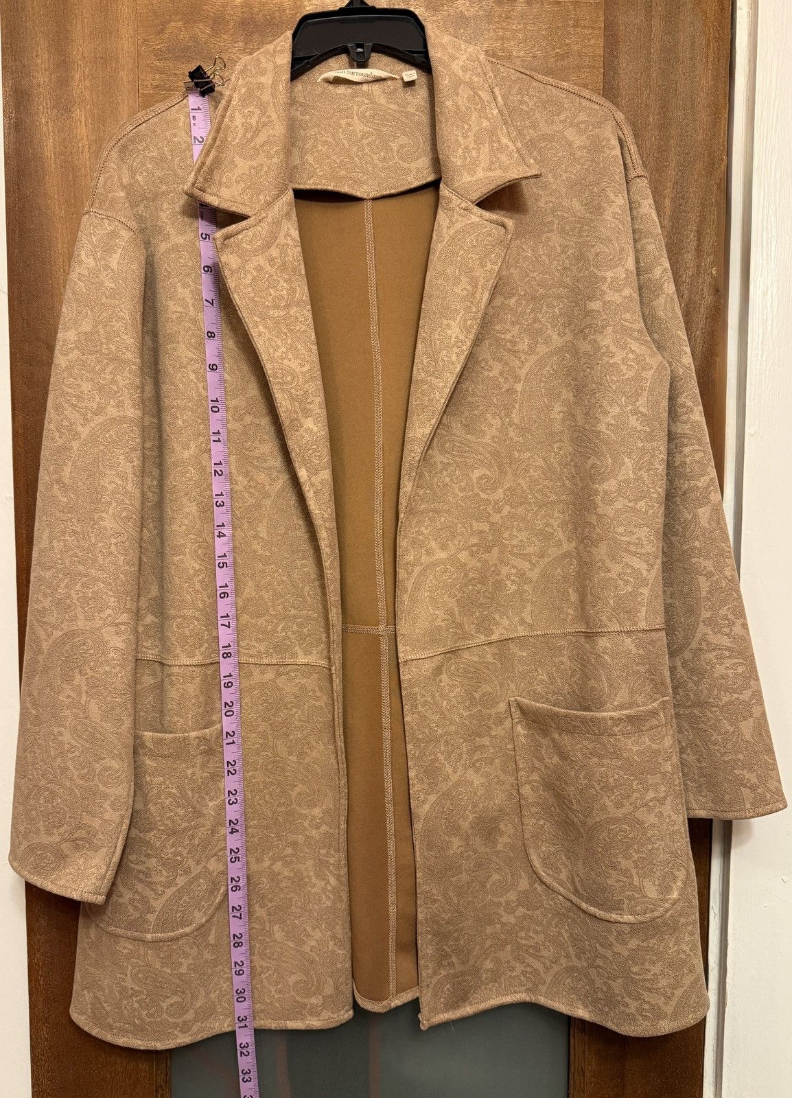 Soft Surroundings Soft Surroundings Malika Faux Driftwood Suede Paisley Jacket Size M / US 6-8 / IT 42-44 - 9 Thumbnail