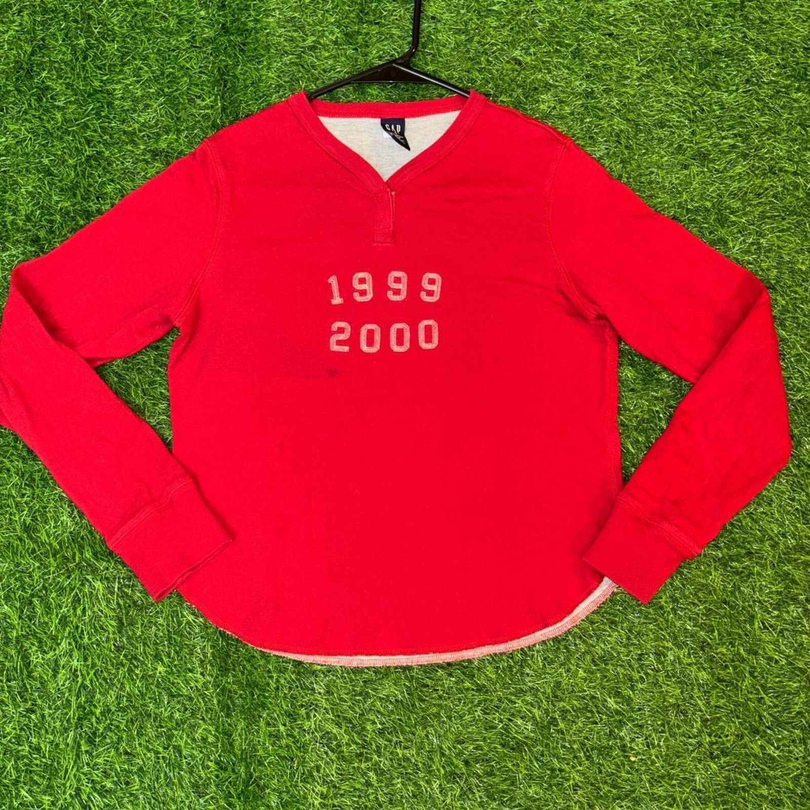 Gap Vintage '1999 2000' GAP Double Layered Graphic Long Sleeve Size S / US 4 / IT 40 - 1 Thumbnail