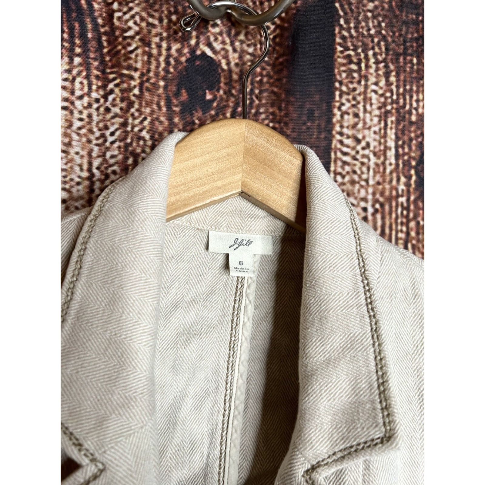 J. Jill VINTAGE J Jill Linen Cotton Lapel 3 Pocket 2 Button Jacket Beige Women Blazer Jacket, Shirt? Size M / US 6-8 / IT 42-44 - 2 Thumbnail