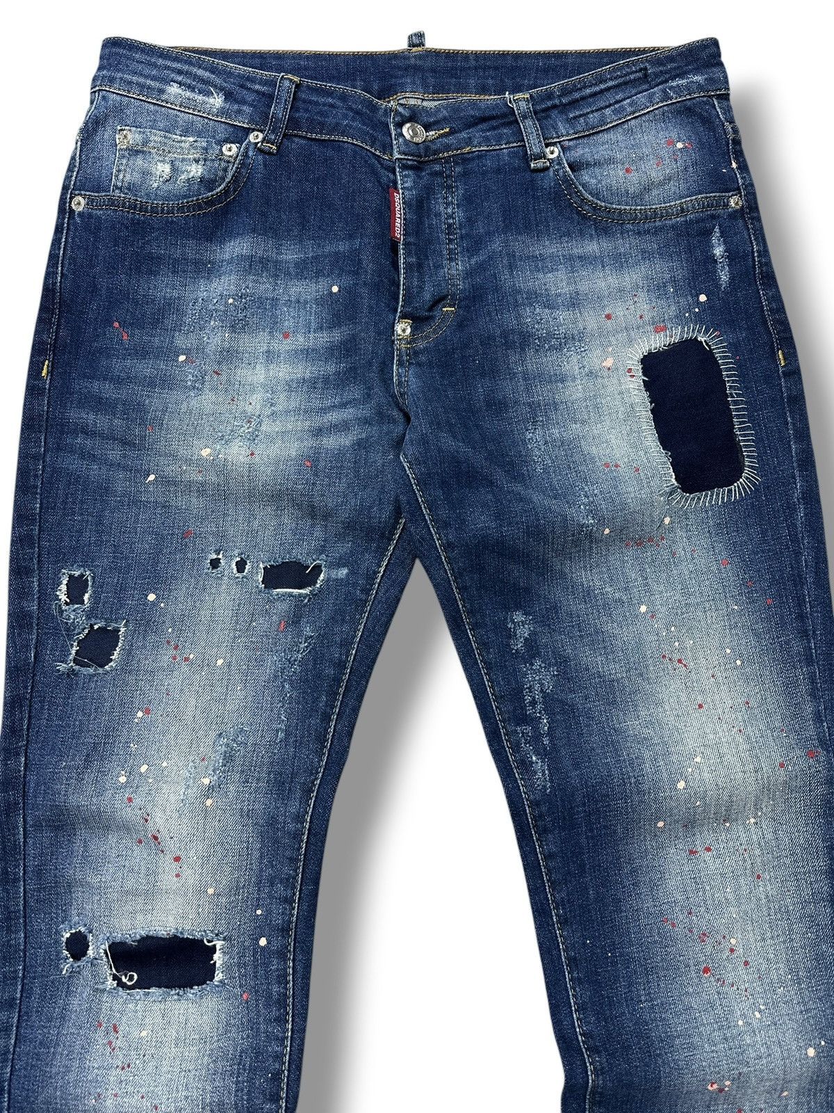 Dsquared2 Dsquared2 Painted Distressed Ripped Skinny Jeans Stretch W32 Size US 32 / EU 48 - 2 Thumbnail