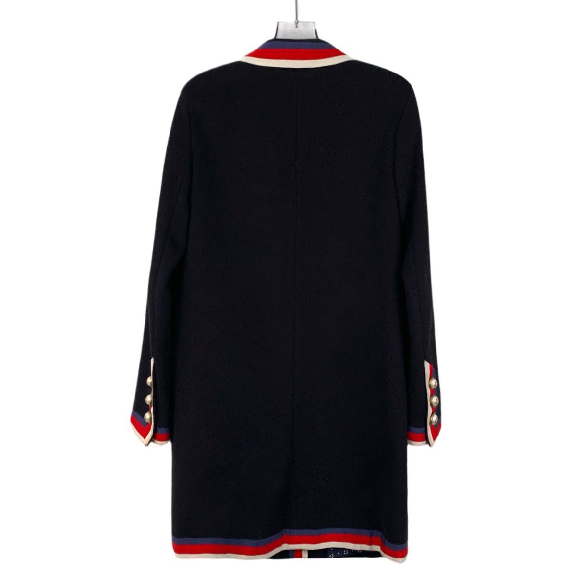 Gucci Gucci black stripe wool long-sleeved coat Size XS / US 0-2 / IT 36-38 - 2 Thumbnail