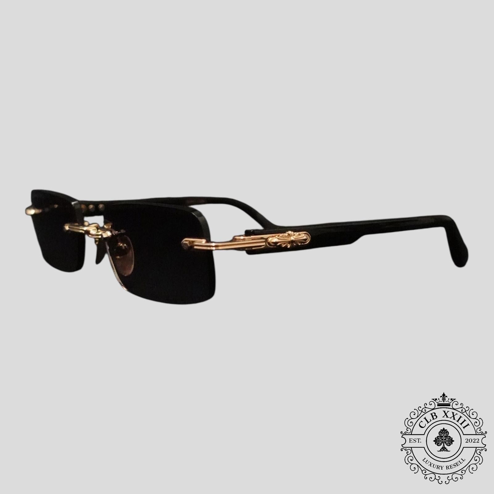 Chrome Hearts Chrome Hearts Deep I Sunglasses in Black/Gold Size ONE SIZE - 1 Thumbnail