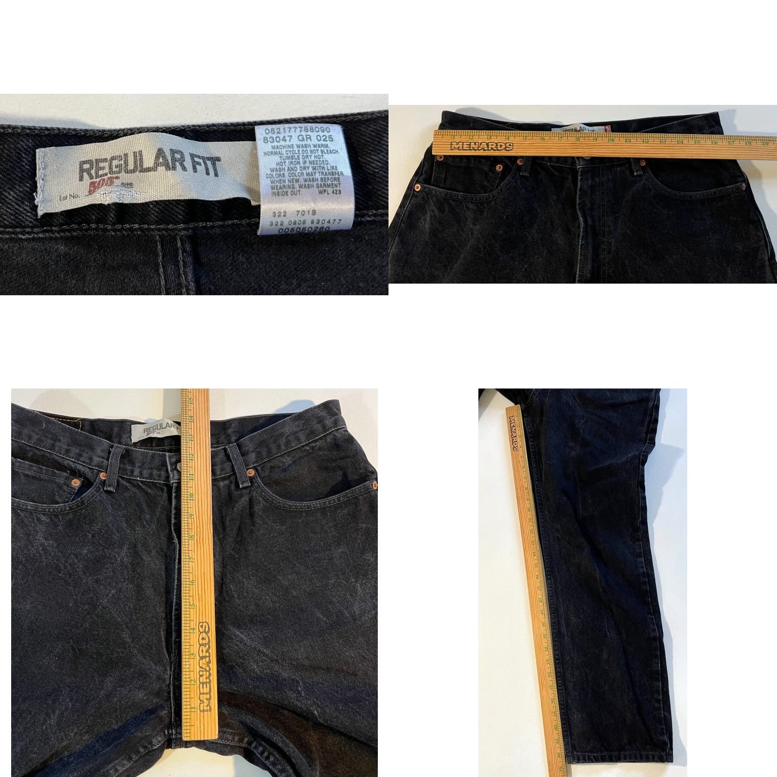 Levi's VINTAGE Levi's 505 Jeans Men's Regular Fit Straight Black 33x31 90s USA Levi's 505 Straight Mens Jeans Size US 33 - 8 Thumbnail