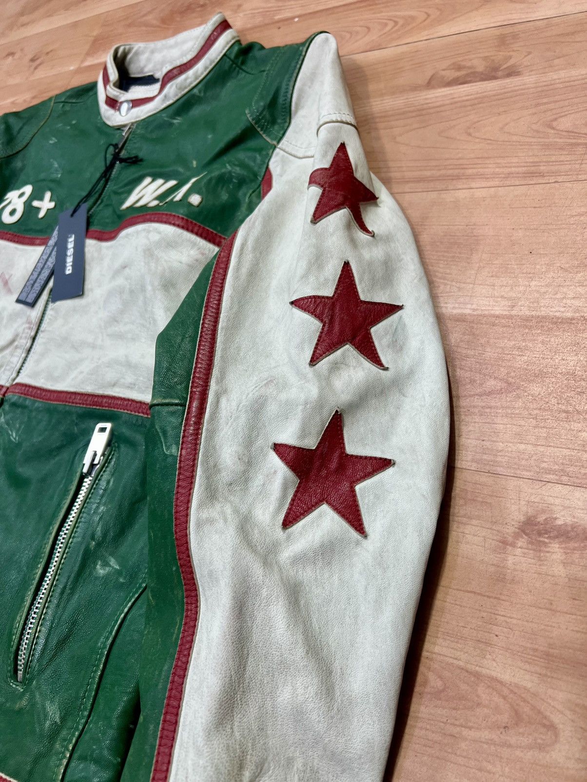Diesel Diesel L- RACING WOLF Leather jacket size L Size US L / EU 52-54 / 3 - 3 Thumbnail