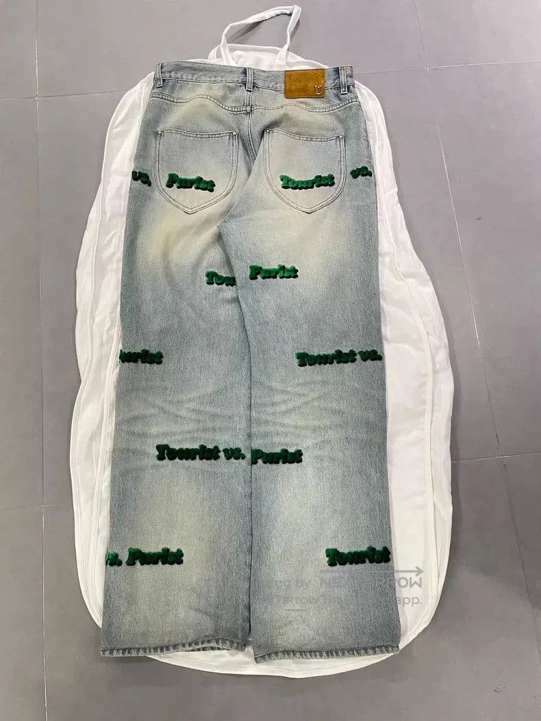 Louis Vuitton LV Classic Print Denim Jeans Size 30. Size US 30 / EU 46 - 2 Thumbnail