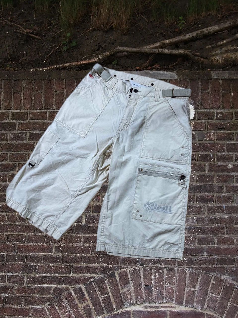 O'Neill × Vintage Crazy Y2K Oneill cargo Faded Baggy Skater Shorts Size US 32 / EU 48 - 1 Thumbnail