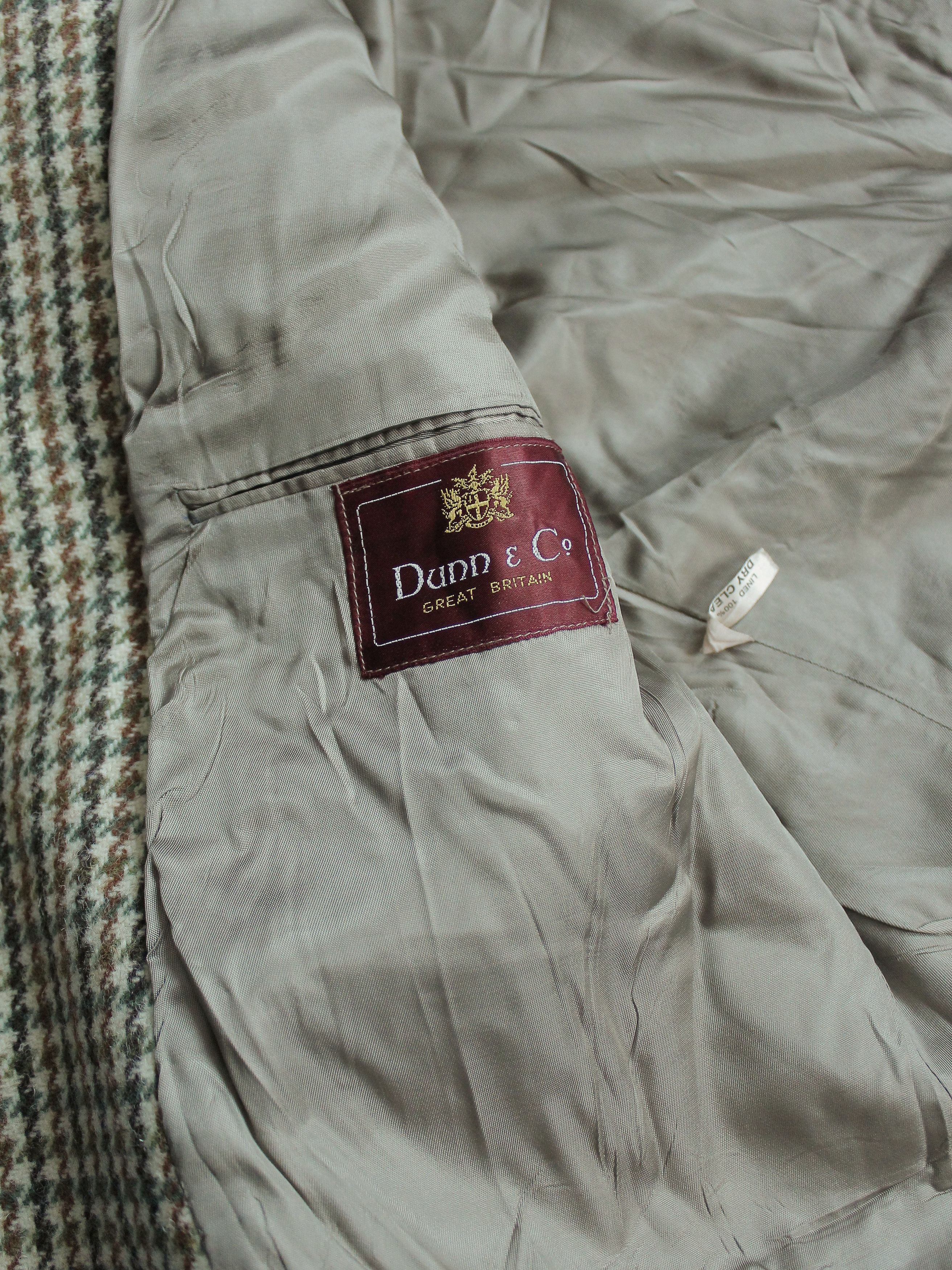 Harris Tweed × Vintage Harris Tweed Dunn Co Wool Hand Woven Blazer Jacket Tan Check Size 44R - 9 Thumbnail