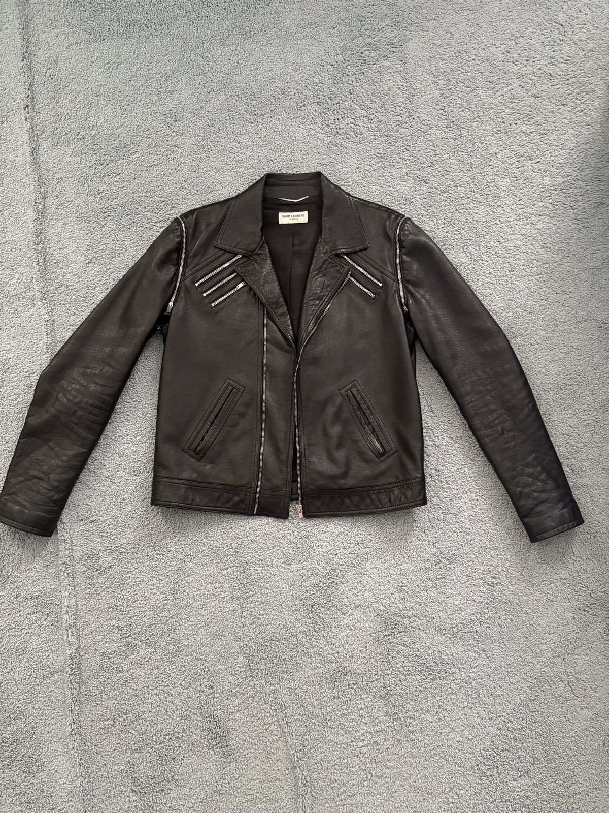 Saint Laurent Paris FW15 Runway Multi Zip Leather Jacket | Grailed