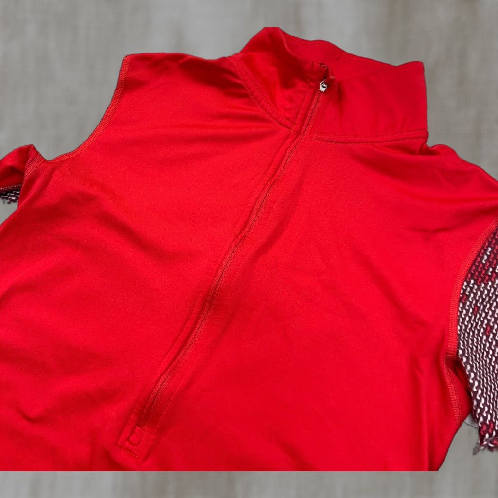 Nike Nike Pro Sweatshirt Women Medium Red Pullover Half Zip Performance Running Thin Size M / US 6-8 / IT 42-44 - 1 Thumbnail