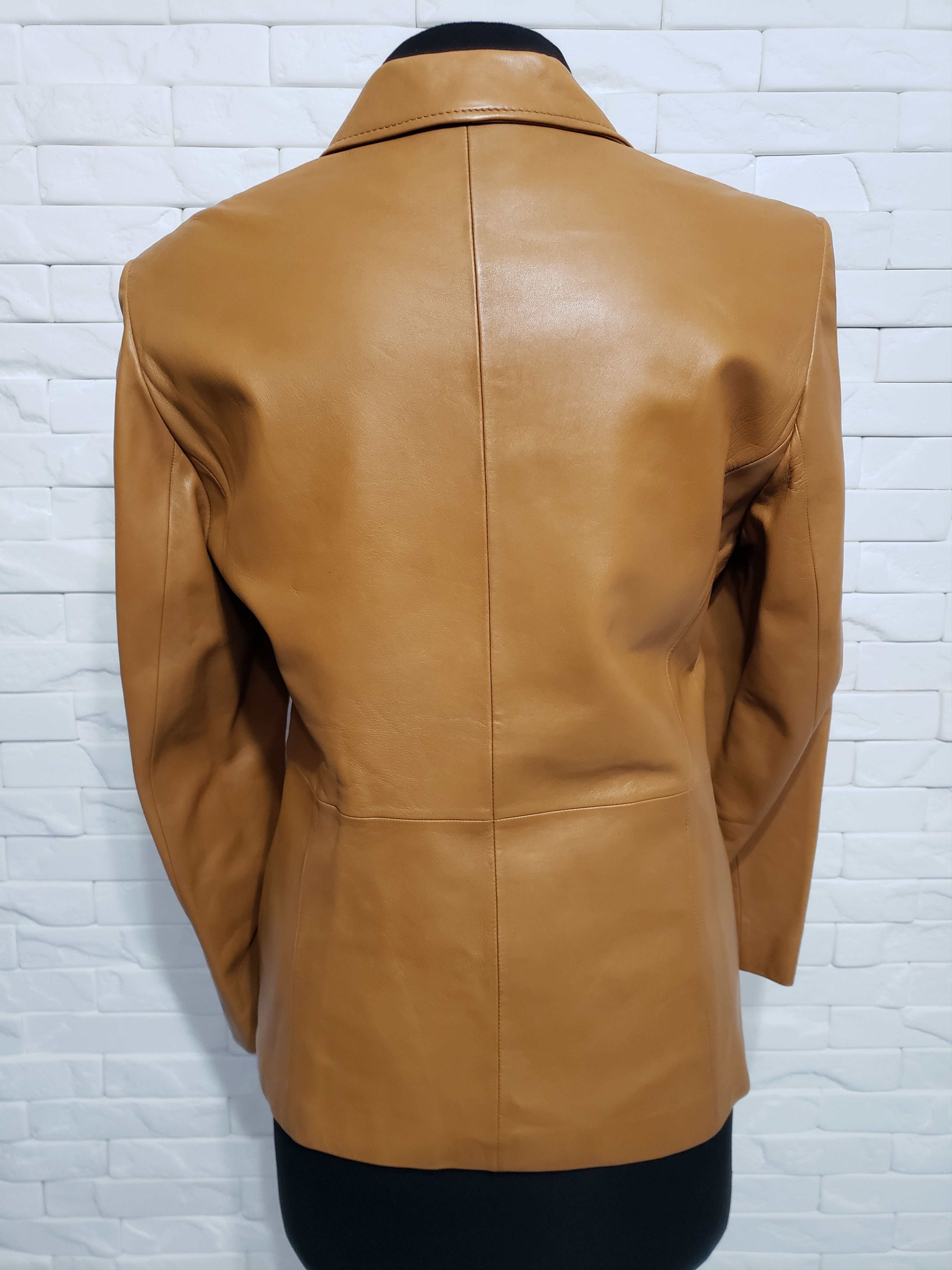 Genuine Leather Stylish brown leather jacket for women. Size M / US 6-8 / IT 42-44 - 4 Thumbnail