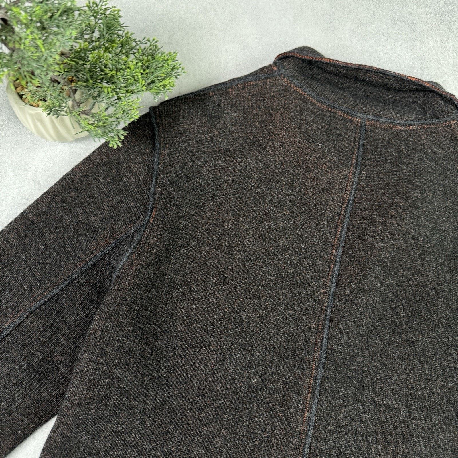 Corneliani Cc Corneliani Collection Blazer Cardigan Wool Size 52 Brown Size US L / EU 52-54 / 3 - 17 Thumbnail