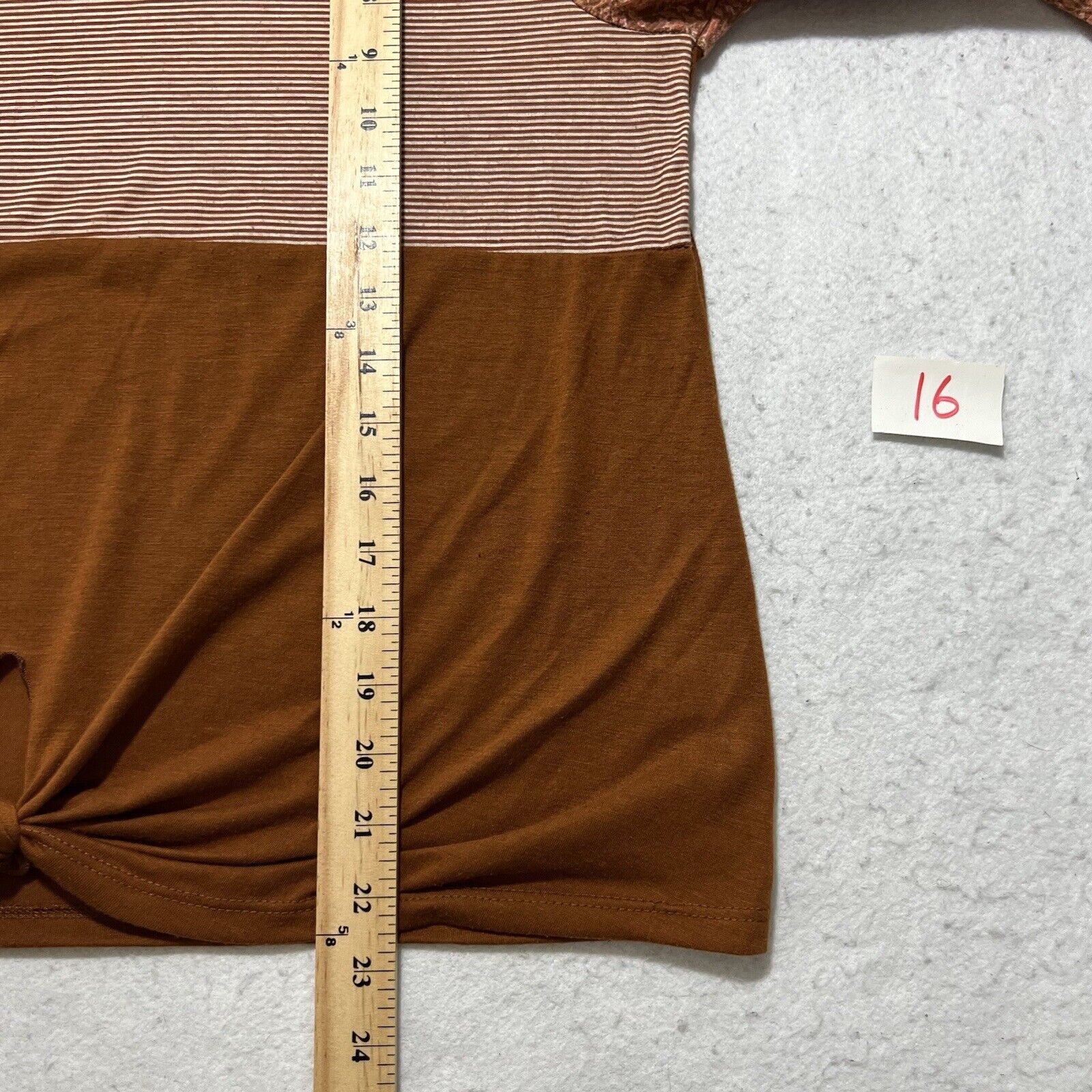 Other Self Esteem Orange Tie Front Lightweight T Shirt Top Size XL / US 12-14 / IT 48-50 - 8 Thumbnail