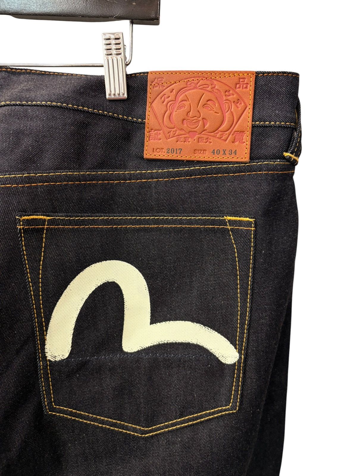 Evisu Evisu Navy Cream Logo jeans Size US 40 / EU 56 - 2 Thumbnail