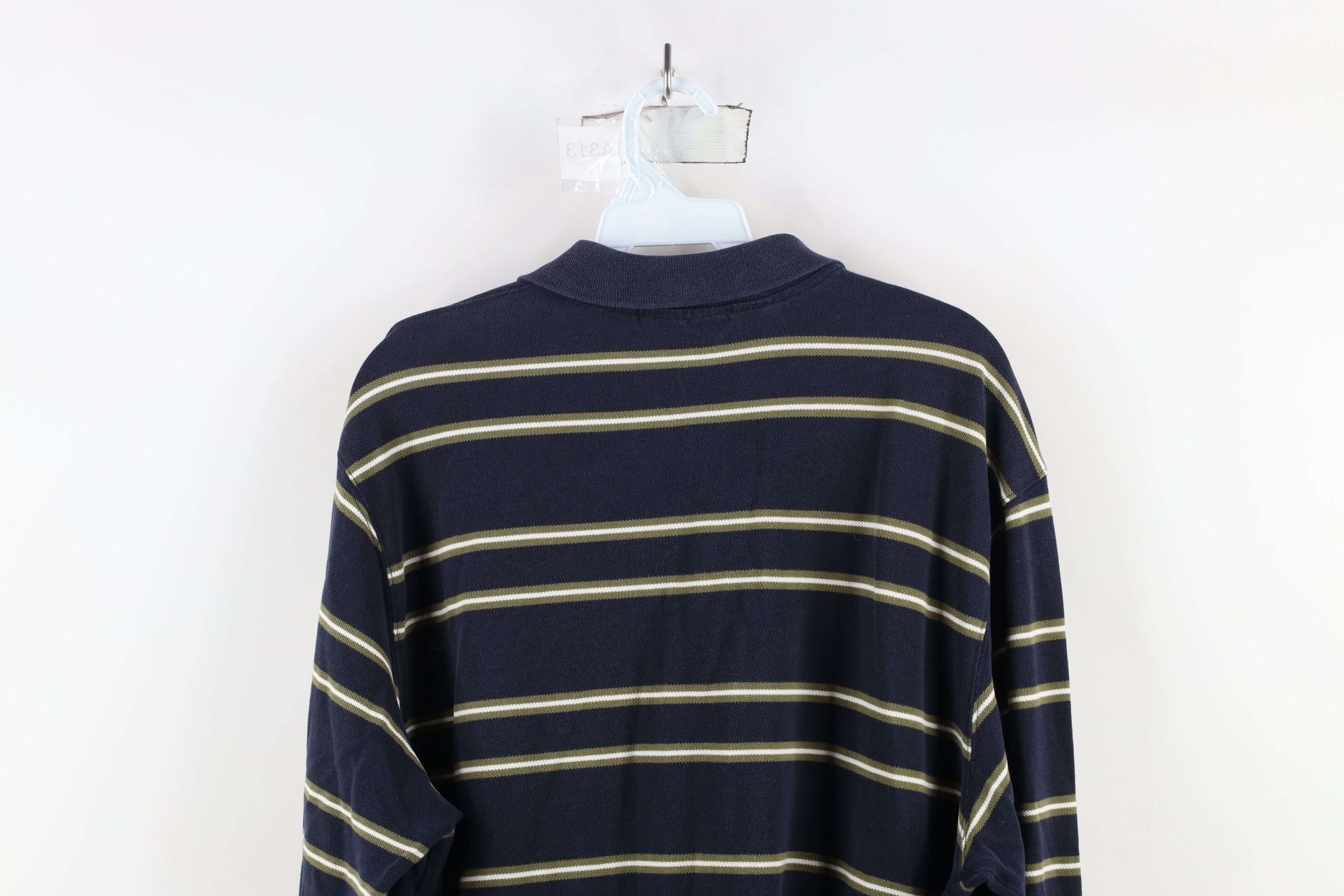 Eddie Bauer × Vintage Vintage 90s Eddie Bauer Thermal Knit Long Sleeve Rugby Polo Size US L / EU 52-54 / 3 - 9 Thumbnail