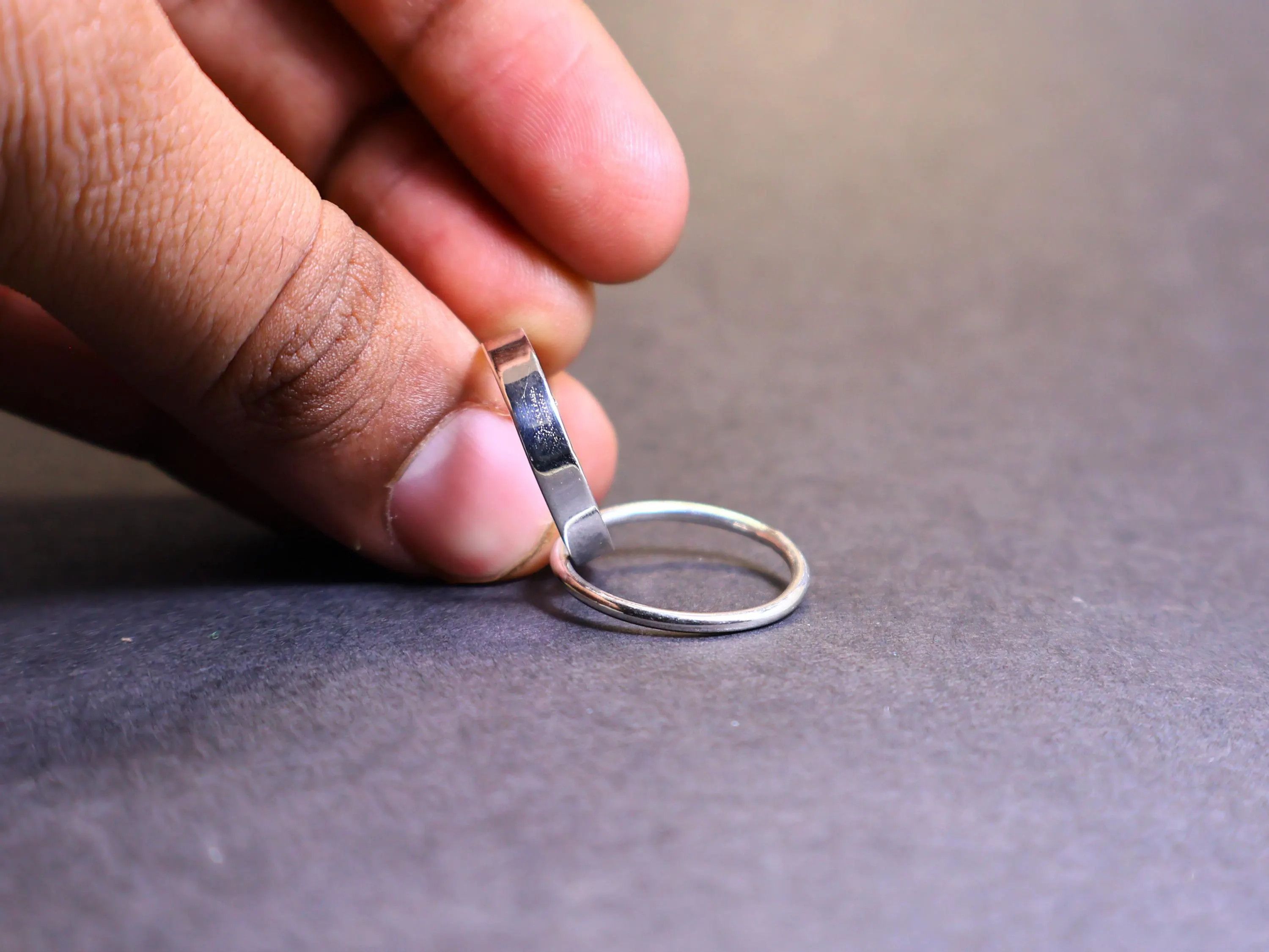 Handmade Rolling Band Ring, 925 Sterling Silver, Handmade Band Gifts, Size ONE SIZE - 5 Thumbnail