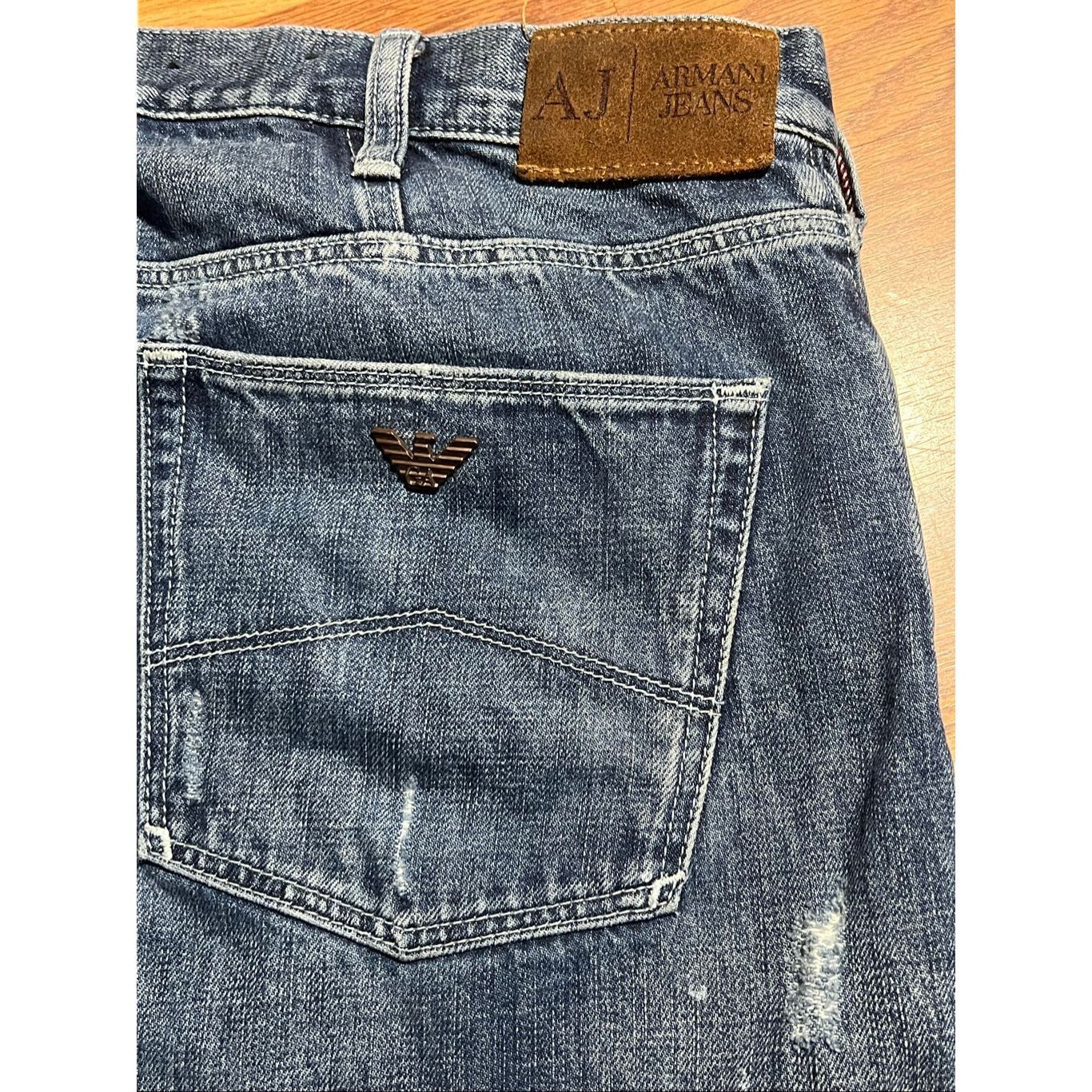 Armani Armani J21 Regular Fit Distressed Button Fly Jeans Size US 36 / EU 52 - 6 Thumbnail