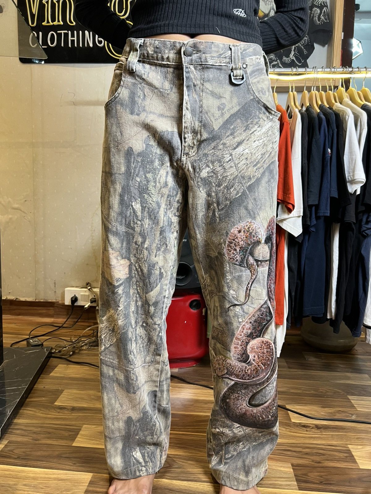 Realtree vintage mossy oak realtree snake handmade printed denim Size US 38 / EU 54 - 2 Thumbnail