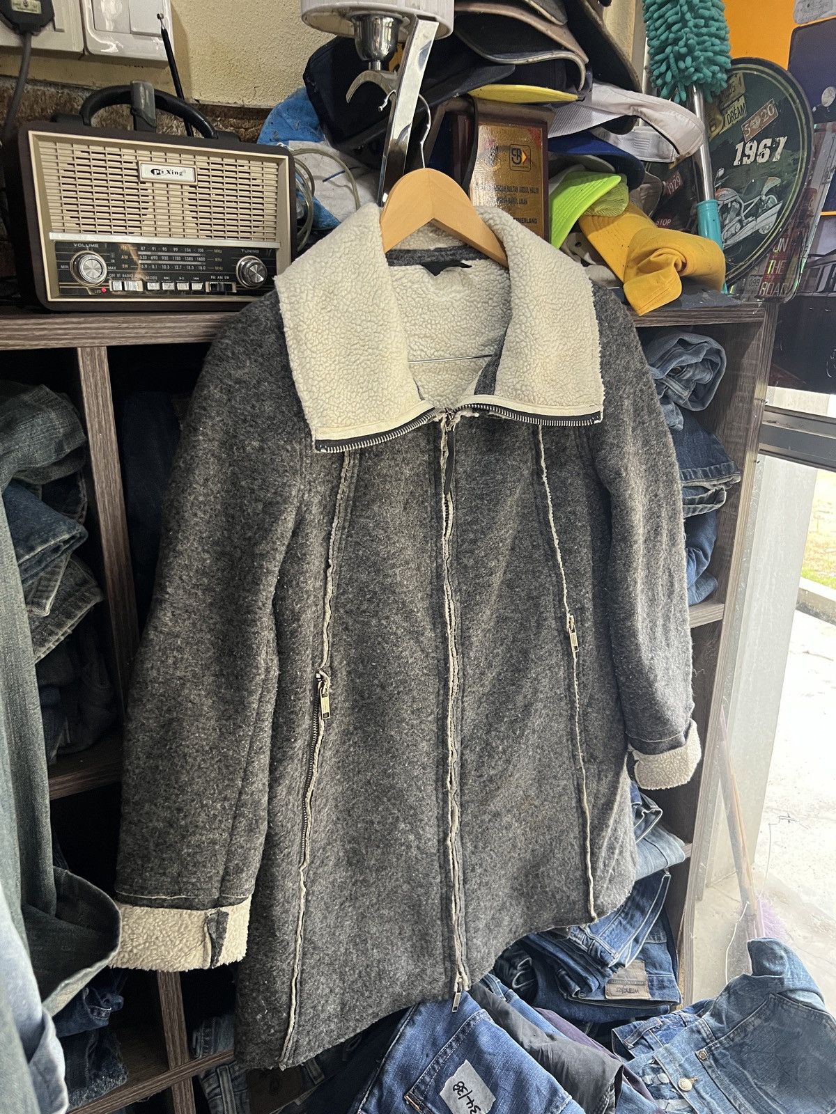 Diesel 🔥Vintage Diesel Deep Pile Sherpa Zipper Jacket Size S / US 4 / IT 40 - 3 Thumbnail