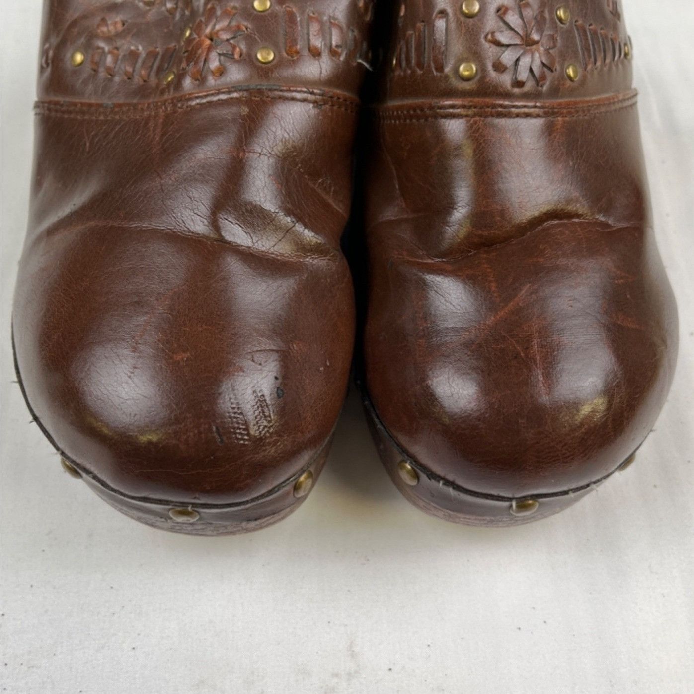 Other B.S Vintage Women's Brown Leather Shoes/Clogs Sz 8 SKU 4345 Size US 8 / IT 38 - 2 Thumbnail