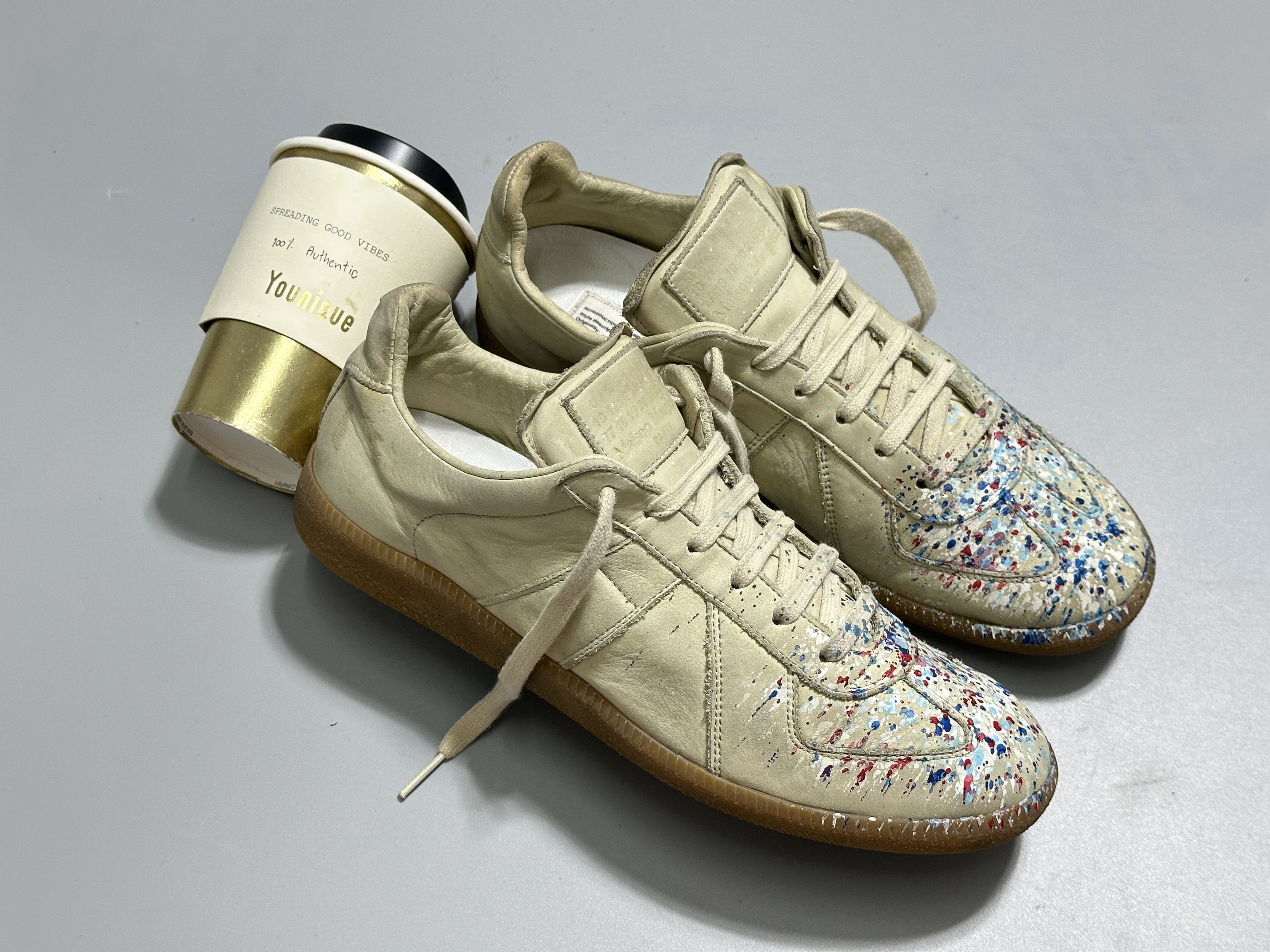 【MAISON MARGIELA】REPLICA SNEAKERS Maison Margiela Replica Sneakers in Black | FWRD