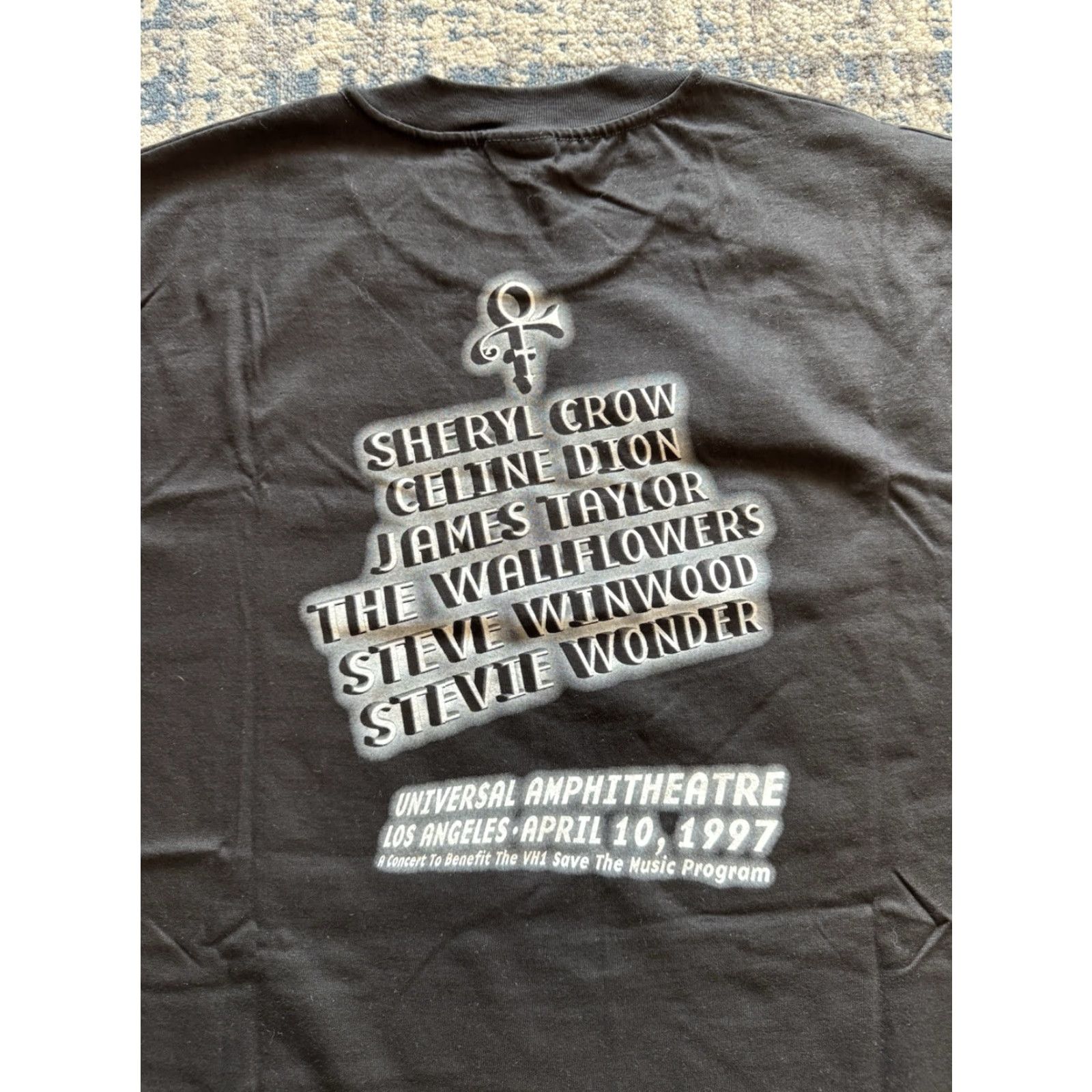 Hanes VINTAGE 1997 VH1 Honors T Shirt XL Hanes Black Cotton Crew Neck Short Sleeve Men's 90s Band Music Rock Logo Double-Sided | Mens Size US XL / EU 56 / 4 - 4 Thumbnail
