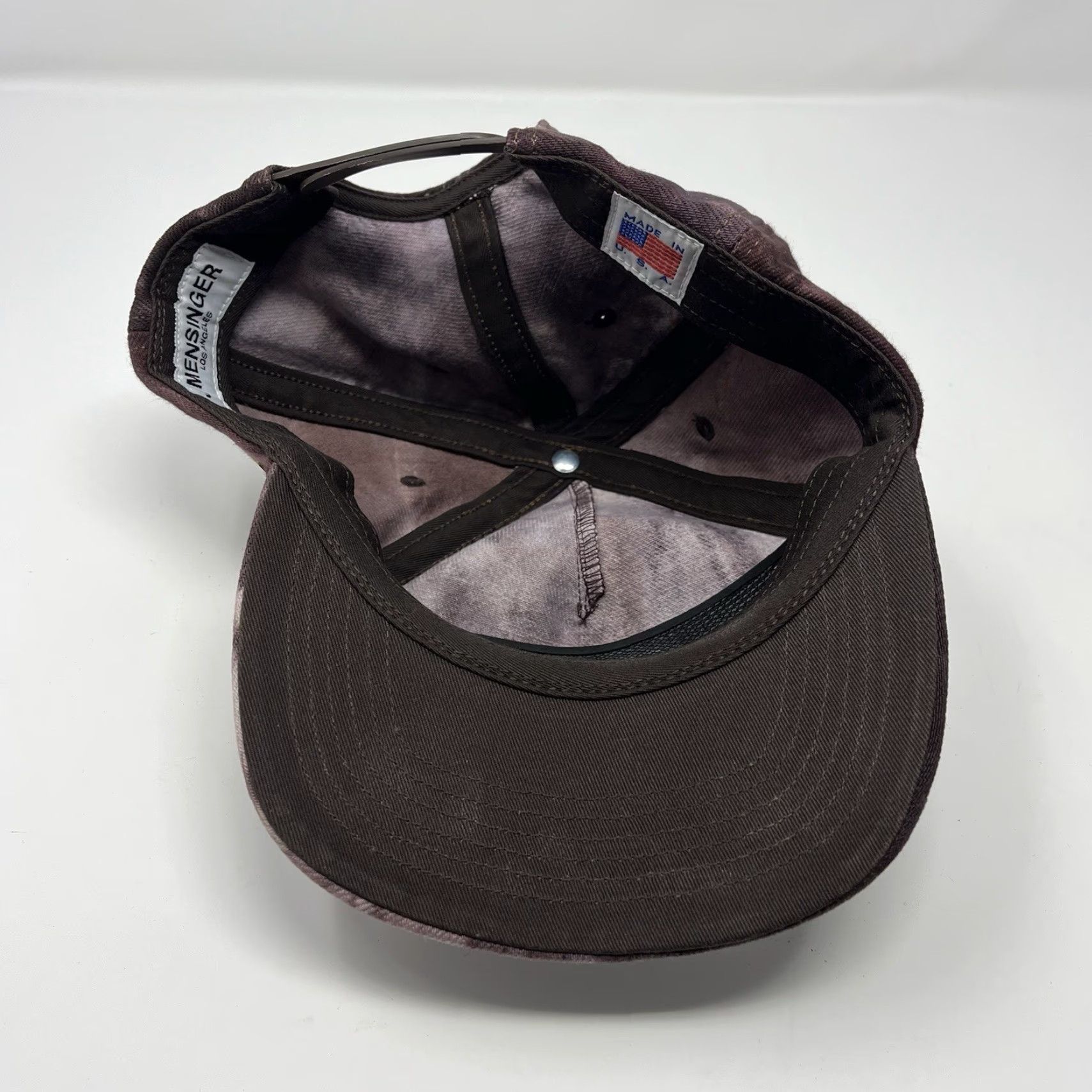Vintage J. Mensinger SnapBack Hat Made In USA Los Angeles Burgundy Tie Dye Green One Size Mens Hats USA Russ? Size ONE SIZE - 4 Thumbnail