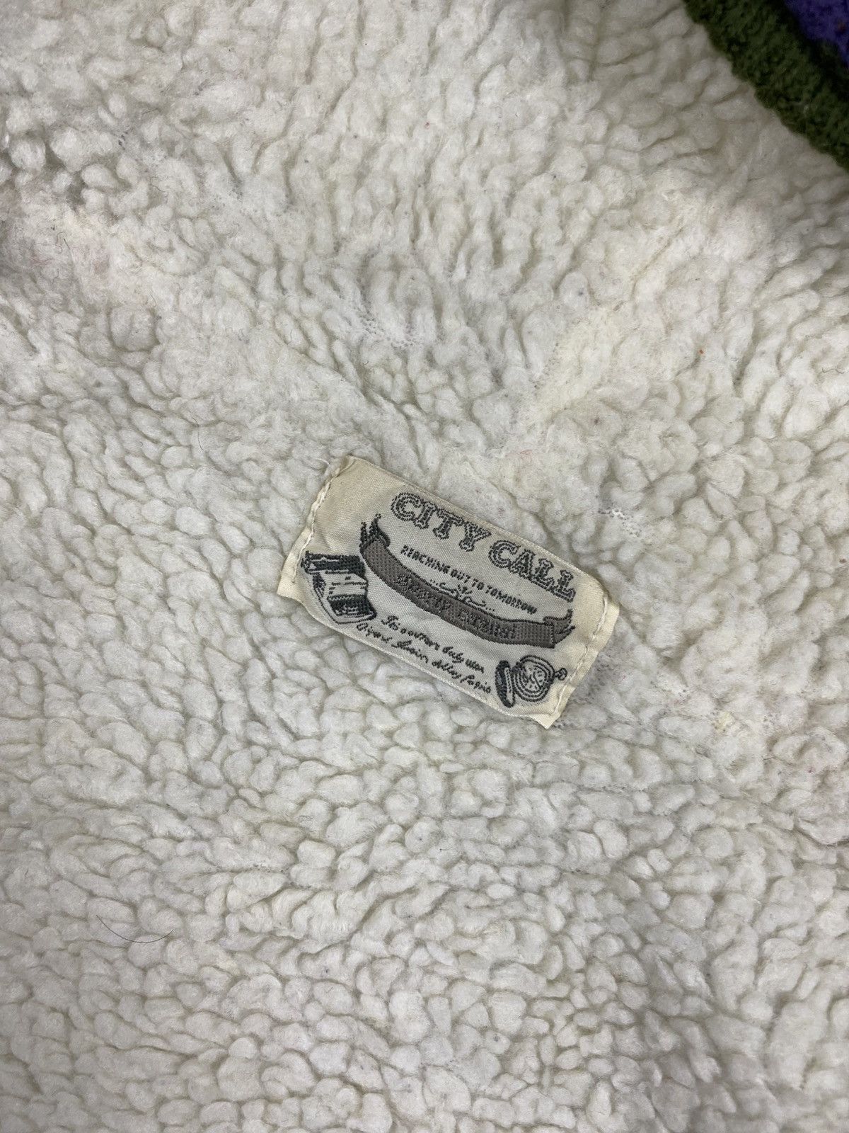 Japanese Brand Vtg City Call Lining Sherpa Wool Navajo Style Zip-Up Hoodies Size US L / EU 52-54 / 3 - 10 Thumbnail