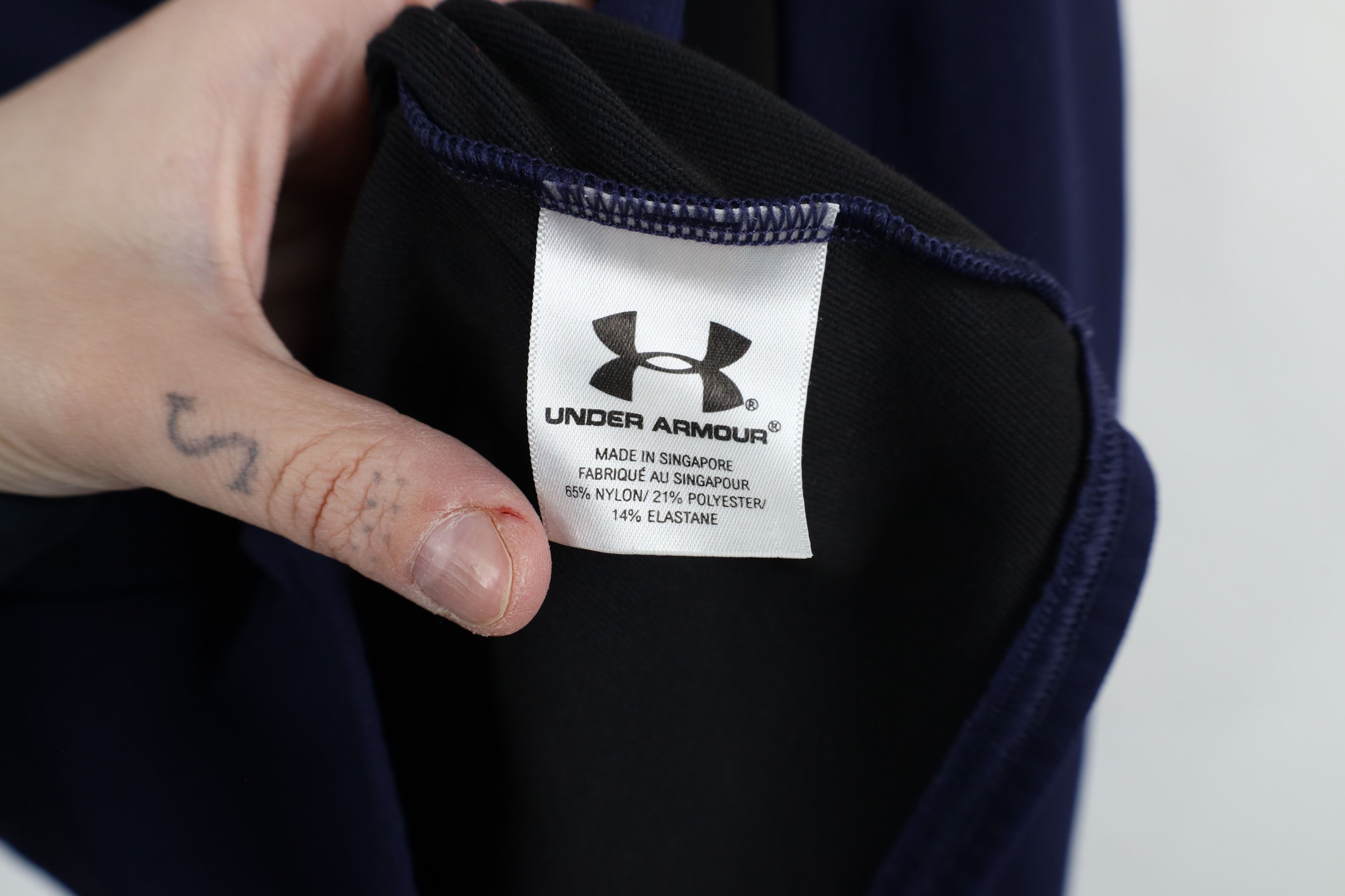 Under Armour × Vintage Under Armour Compression Mock Neck Long Sleeve T-Shirt Navy Size US S / EU 44-46 / 1 - 9 Thumbnail