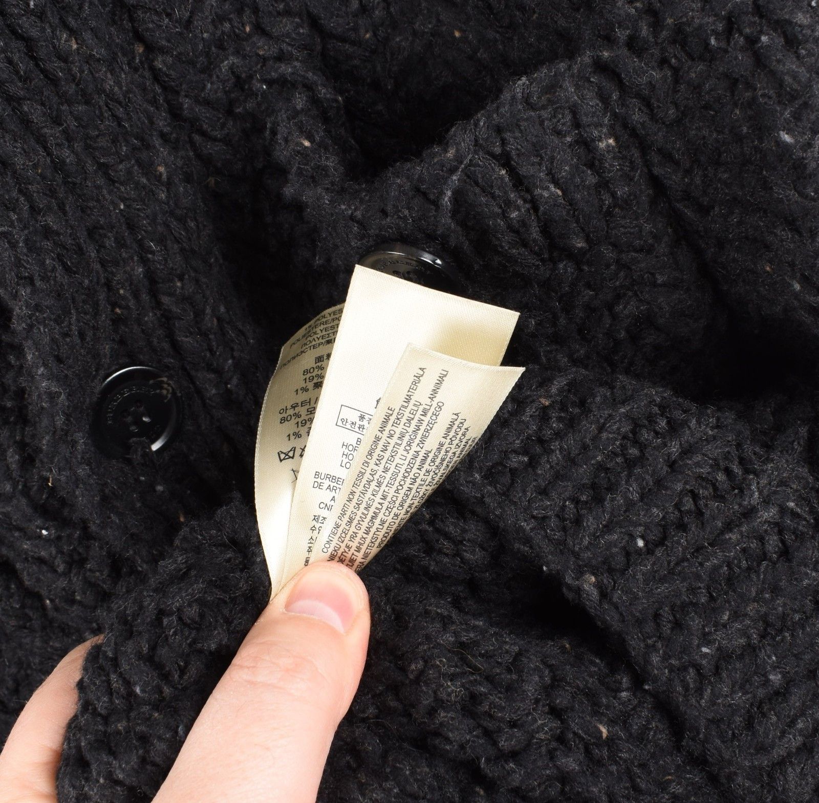 Burberry Burberry Men Sweater heavy knit zip button Size M/L, S1859 Size US M / EU 48-50 / 2 - 9 Thumbnail