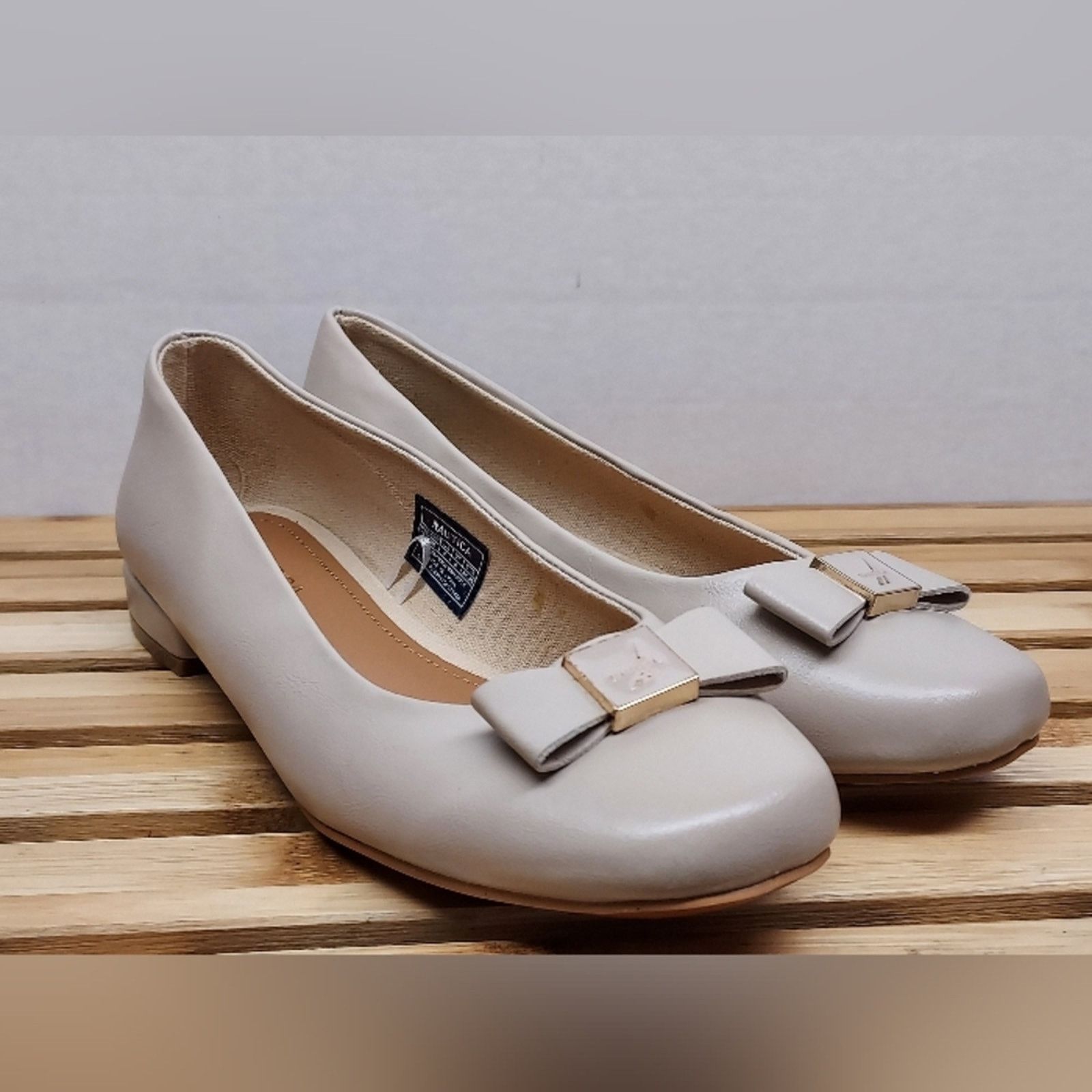 Nautica Nautica Womens Beige Cliona Ballet Flat Shoes Size 8 Size US 8 / IT 38 - 1 Thumbnail