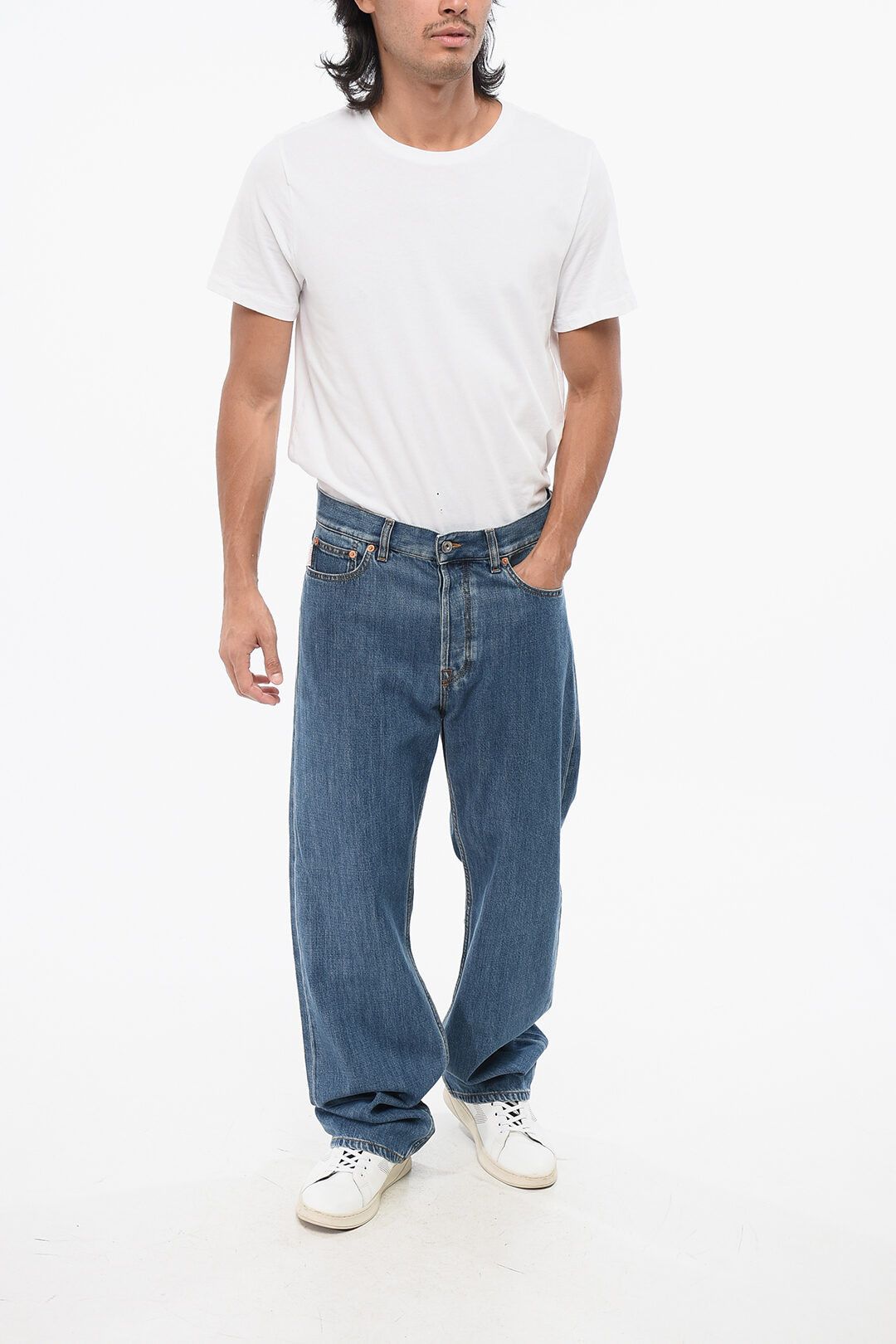 Valentino og1mm0925 Straight Leg Jeans in Blue Size US 32 / EU 48 - 4 Thumbnail