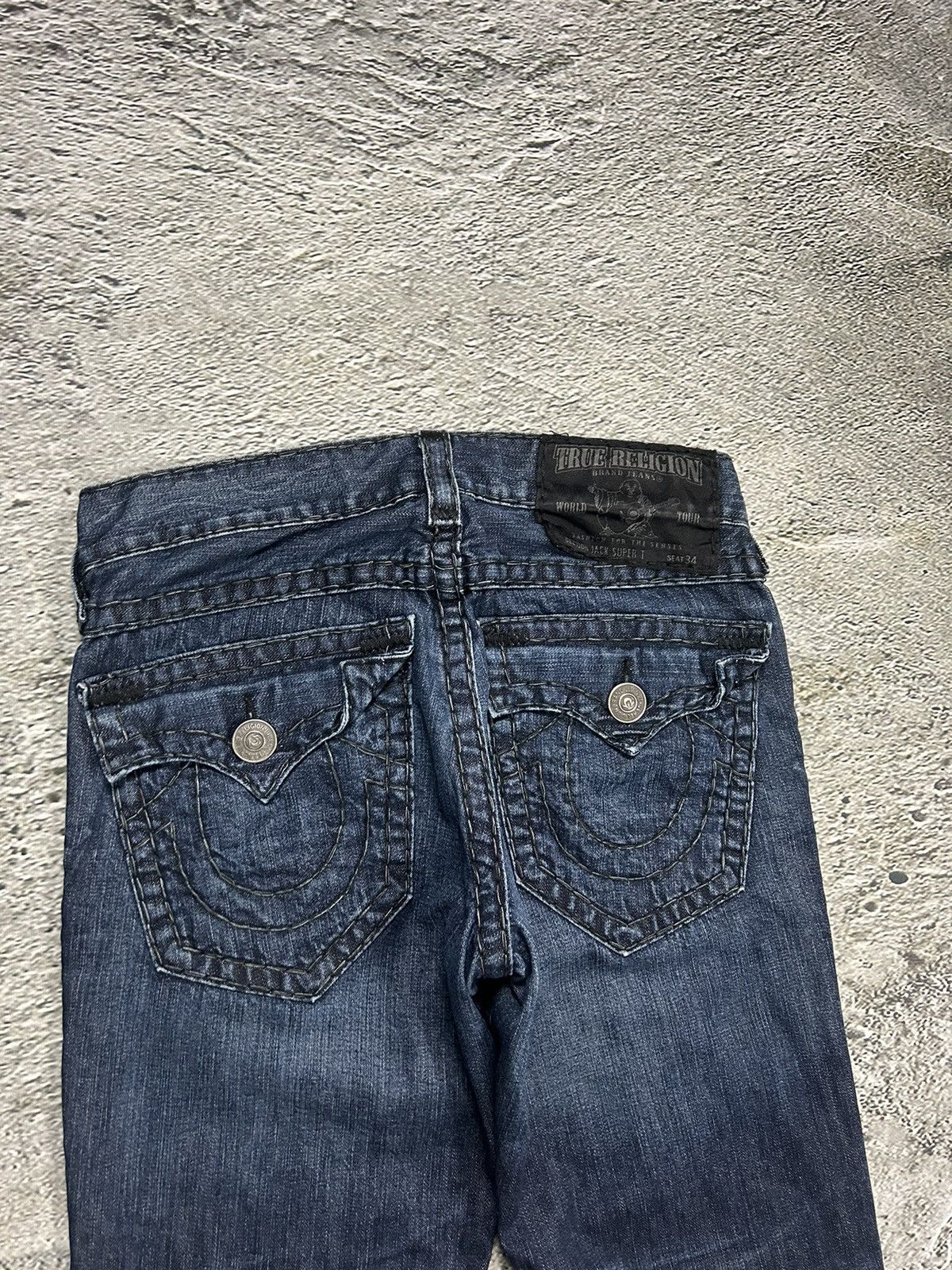 True Religion True Religion vintage jeans navy black thick stitching Y2K Size US 30 / EU 46 - 2 Thumbnail