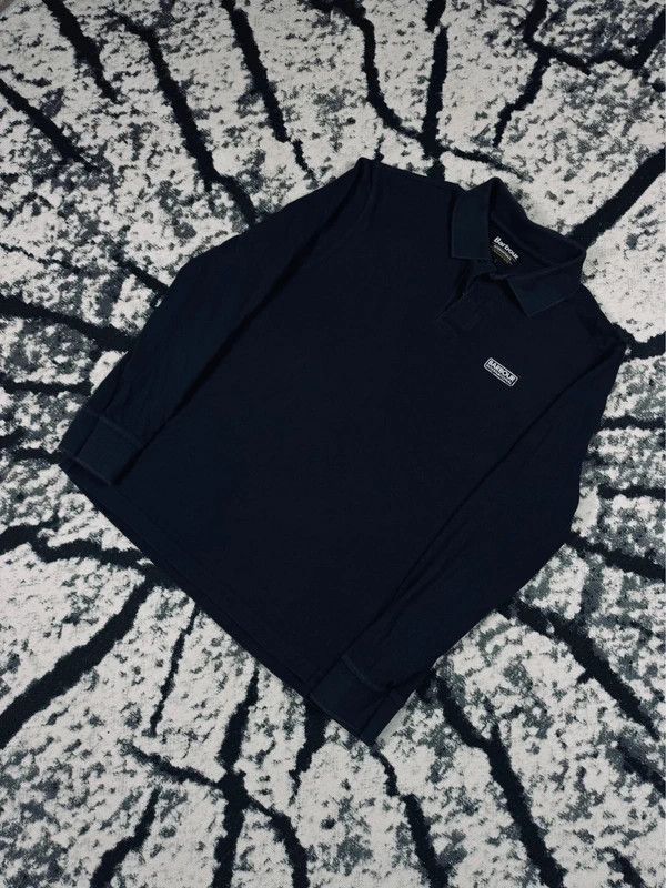 Barbour Barbour logo navy blue long sleeve polo shirt L Size US L / EU 52-54 / 3 - 2 Thumbnail