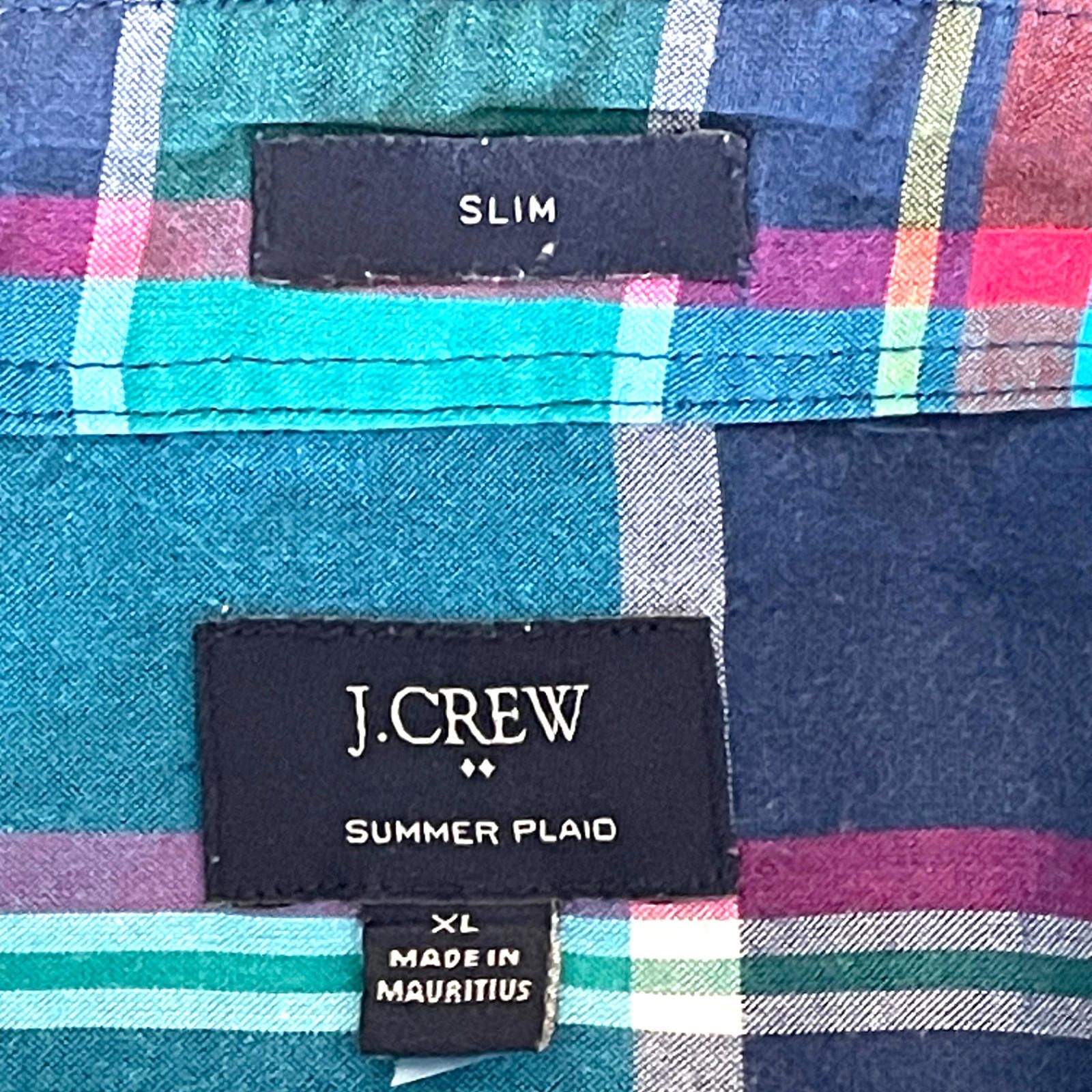 J.Crew J Crew Plaid Button Down Shirt Medium Slim Untucked Men's Size US XL / EU 56 / 4 - 5 Thumbnail