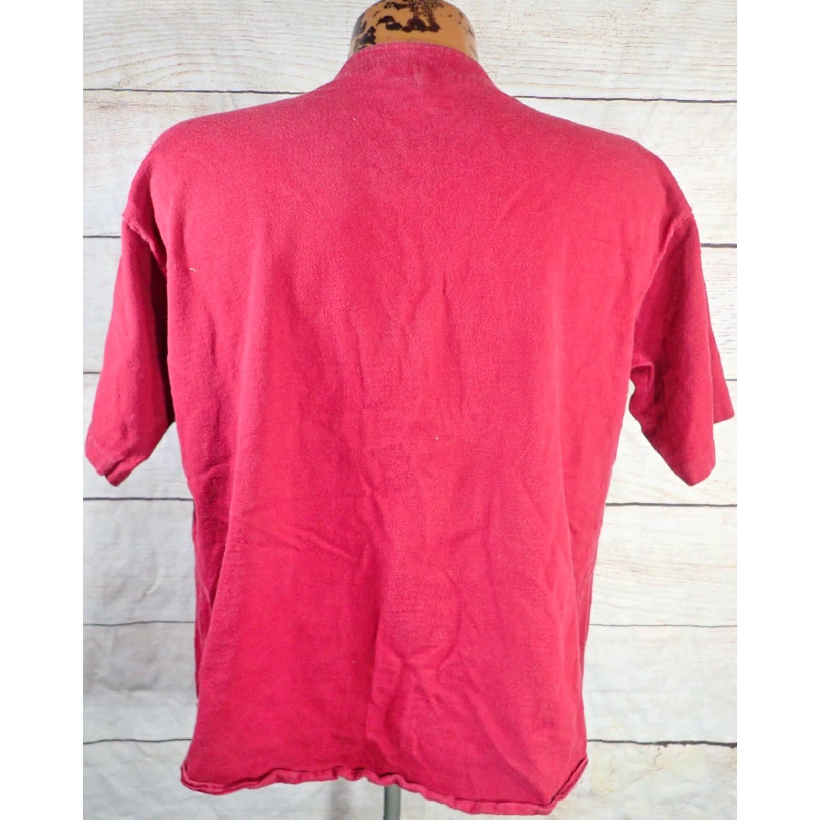 NCAA VINTAGE Arkansas Razorbacks NCAA Button Shirt Mens L Large Red 1980s Baseball Uniform Size US L / EU 52-54 / 3 - 3 Thumbnail