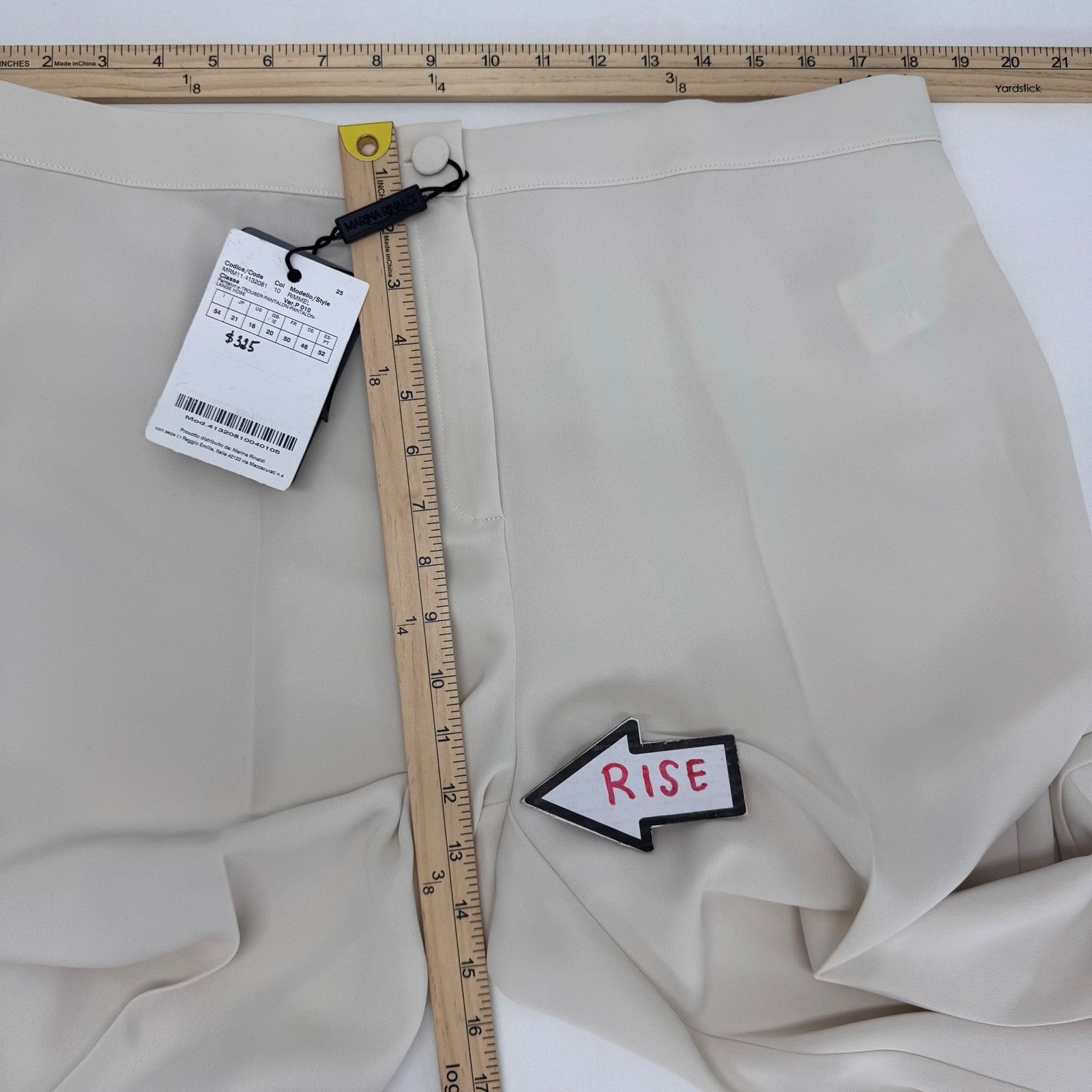 Marina Rinaldi Marina Rinaldi High Waist Slim Pant White/Ivory size 16 Size 38" / US 16 / IT 52 - 5 Thumbnail