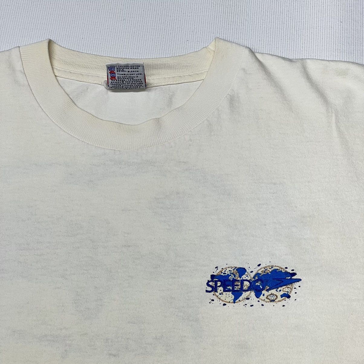 Speedo × Vintage Speedo Tee Shirt White Liquid Planet Graphic Swim Water 90s Size US L / EU 52-54 / 3 - 3 Thumbnail
