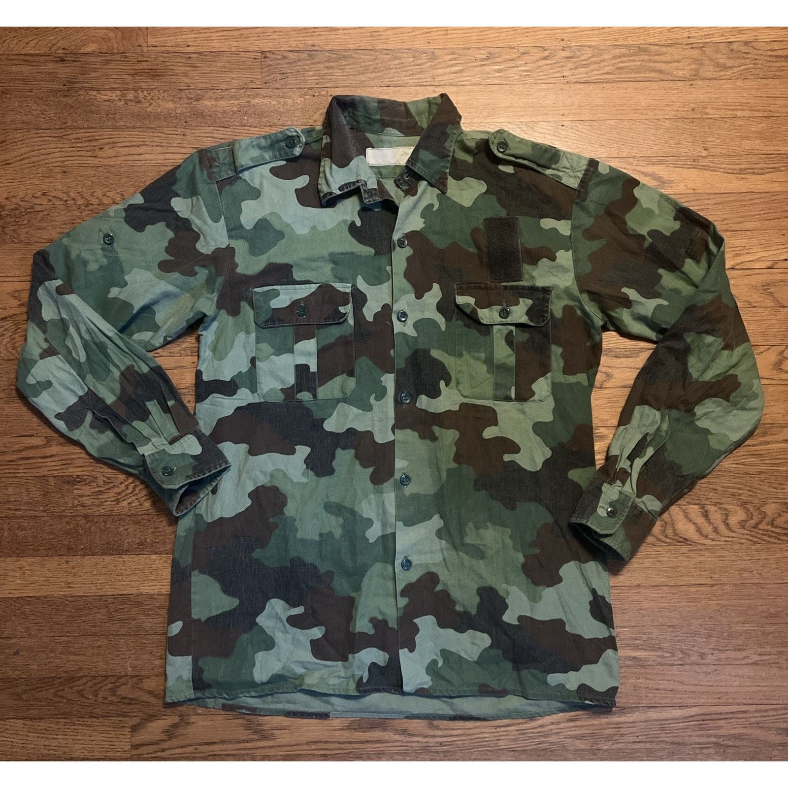 Other Serbian Army Yugoslav Army M93 Camo Shirt Vintage Large Size US L / EU 52-54 / 3 - 1 Thumbnail