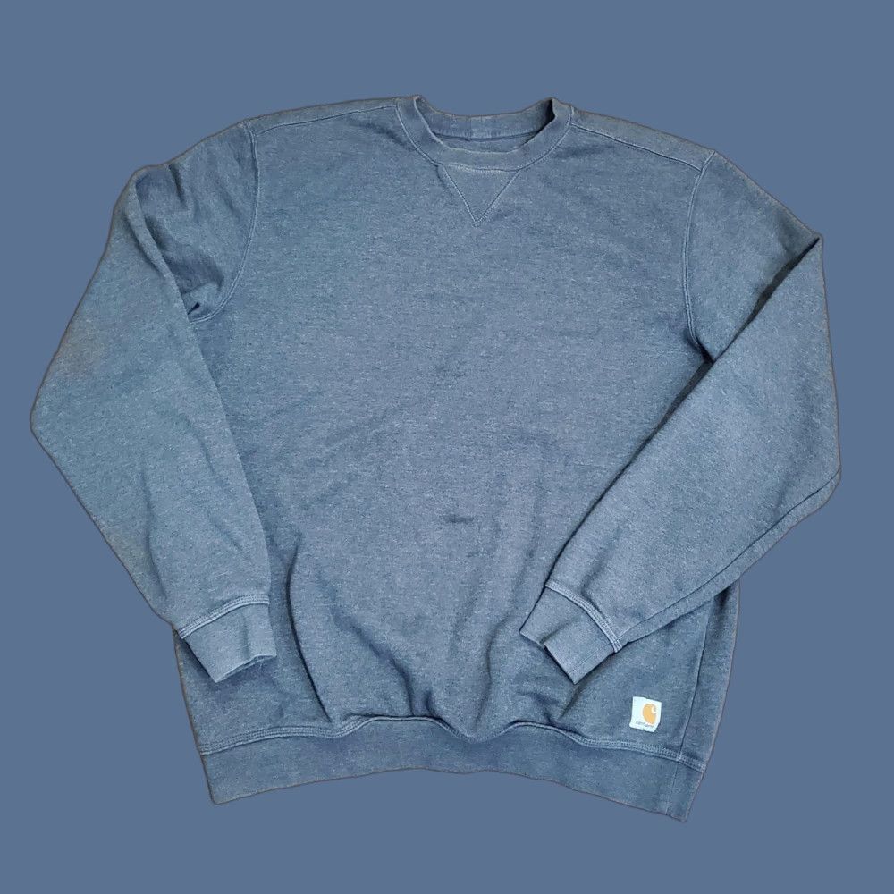 Carhartt VINTAGE Carhartt Sweatshirt Mens LT Gray Fleece Crewneck Pullover Workwear K124 Size US L / EU 52-54 / 3 - 1 Thumbnail