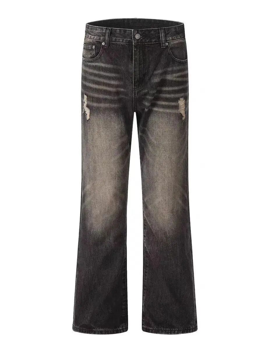 Japanese Brand Aged washed baggy micro flare jeans Size US 32 / EU 48 - 5 Thumbnail