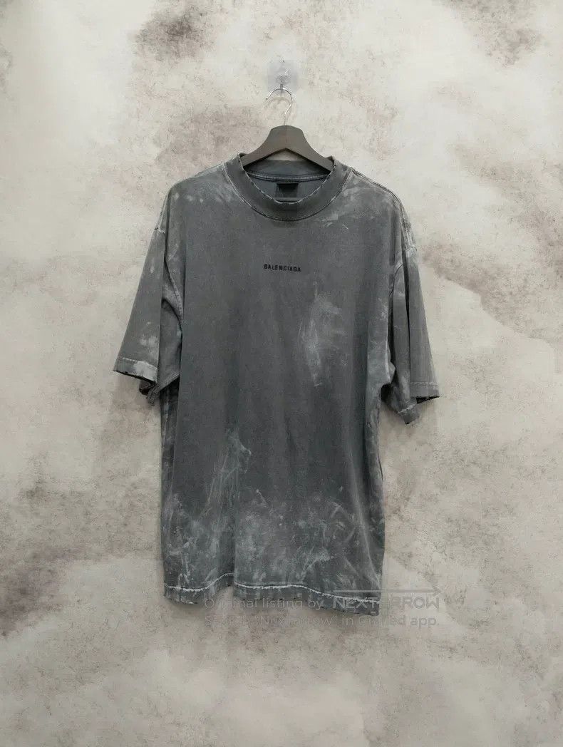 Balenciaga Balenciaga Splatter distressed grayish white mud-dyed shor Size US S / EU 44-46 / 1 - 1 Thumbnail