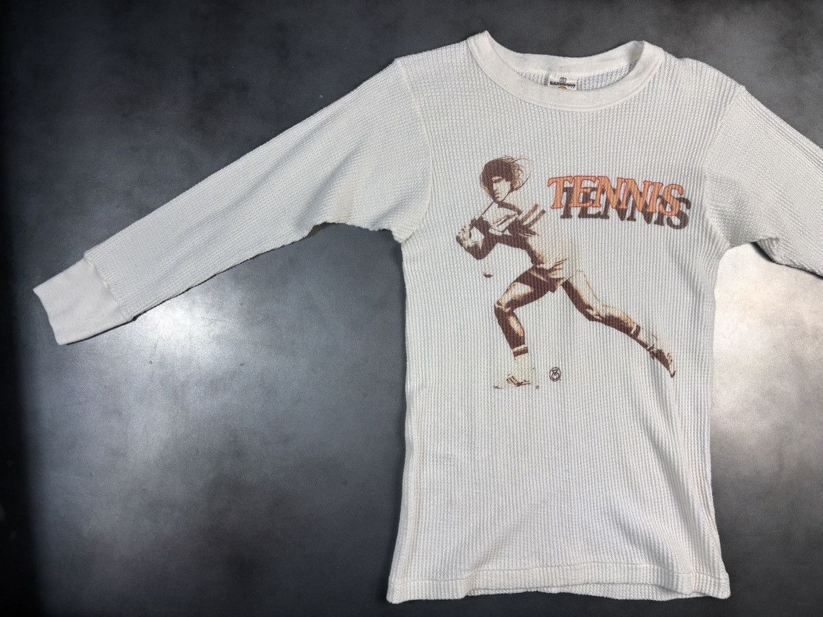 Vintage Vintage Thermal Long Sleeve Waffle Knit ALP Tennis Sandbags Size US S / EU 44-46 / 1 - 13 Thumbnail