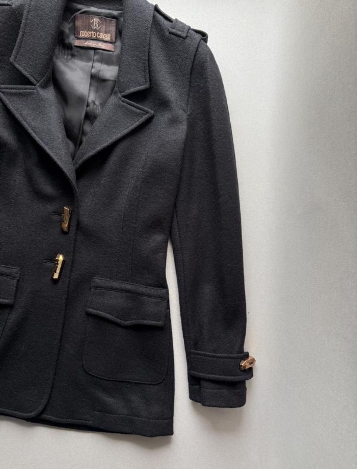 Roberto Cavalli Roberto Cavalli 100% Wool Coat Jacket Size S / US 4 / IT 40 - 3 Thumbnail