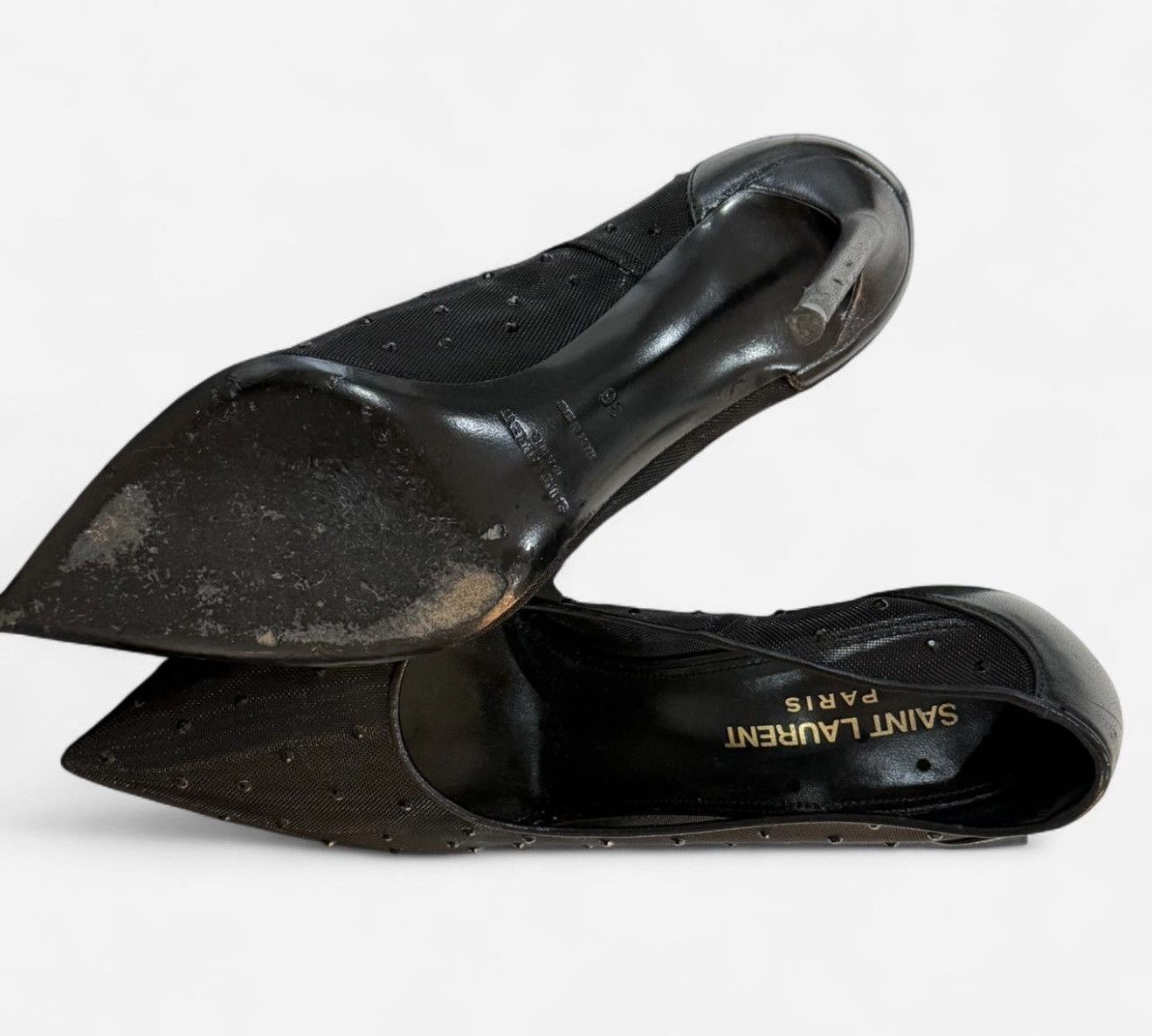 Saint Laurent Paris Saint Laurent sheer mesh heels Size US 5.5 / IT 35.5 - 6 Thumbnail