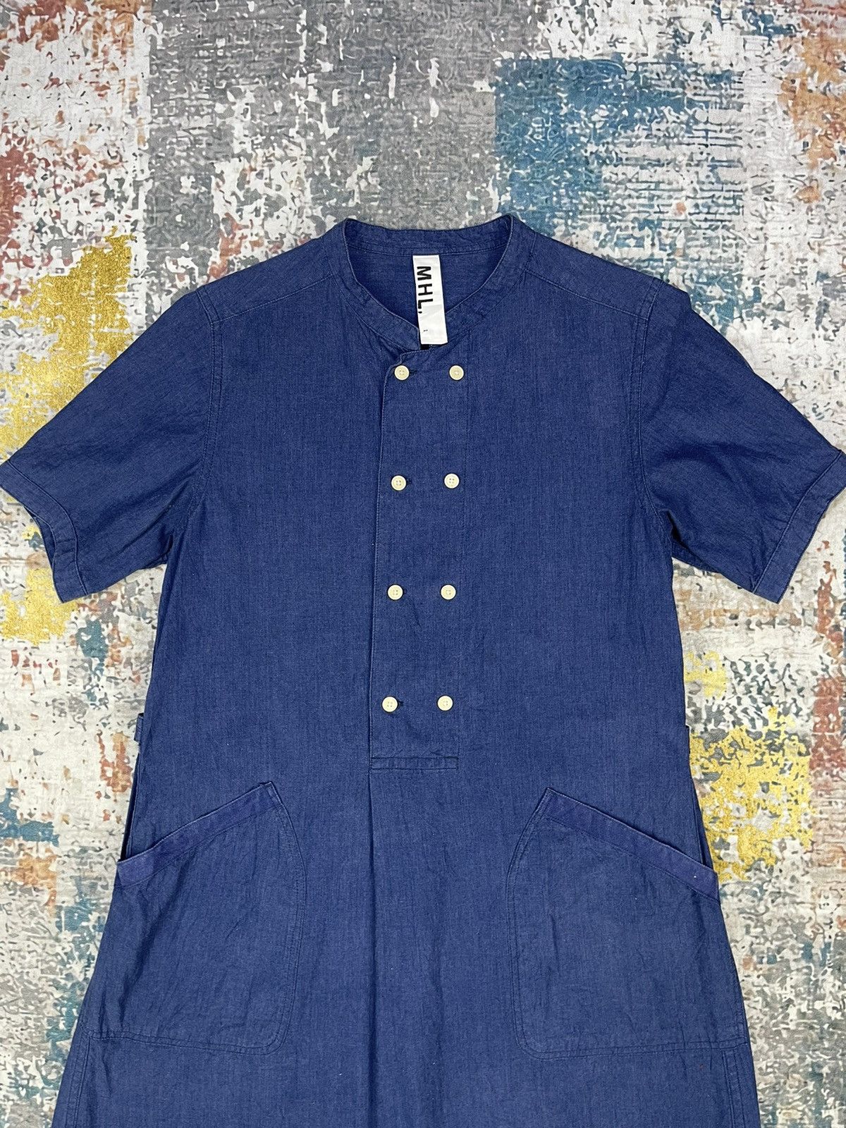 Margaret Howell MHL Margaret Howell Double Breasted Indigo Dress Size S / US 4 / IT 40 - 3 Thumbnail