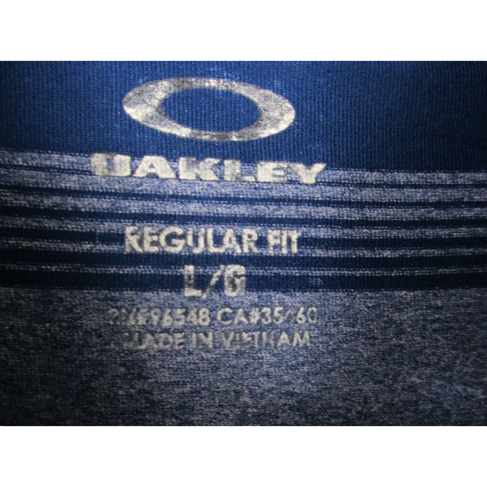 Oakley Oakley Hydrolix Sport Golf Polo Shirt Men's Large Blue Striped Stretch TPC Polo Shirt Logo Sports Golf Size US L / EU 52-54 / 3 - 4 Thumbnail